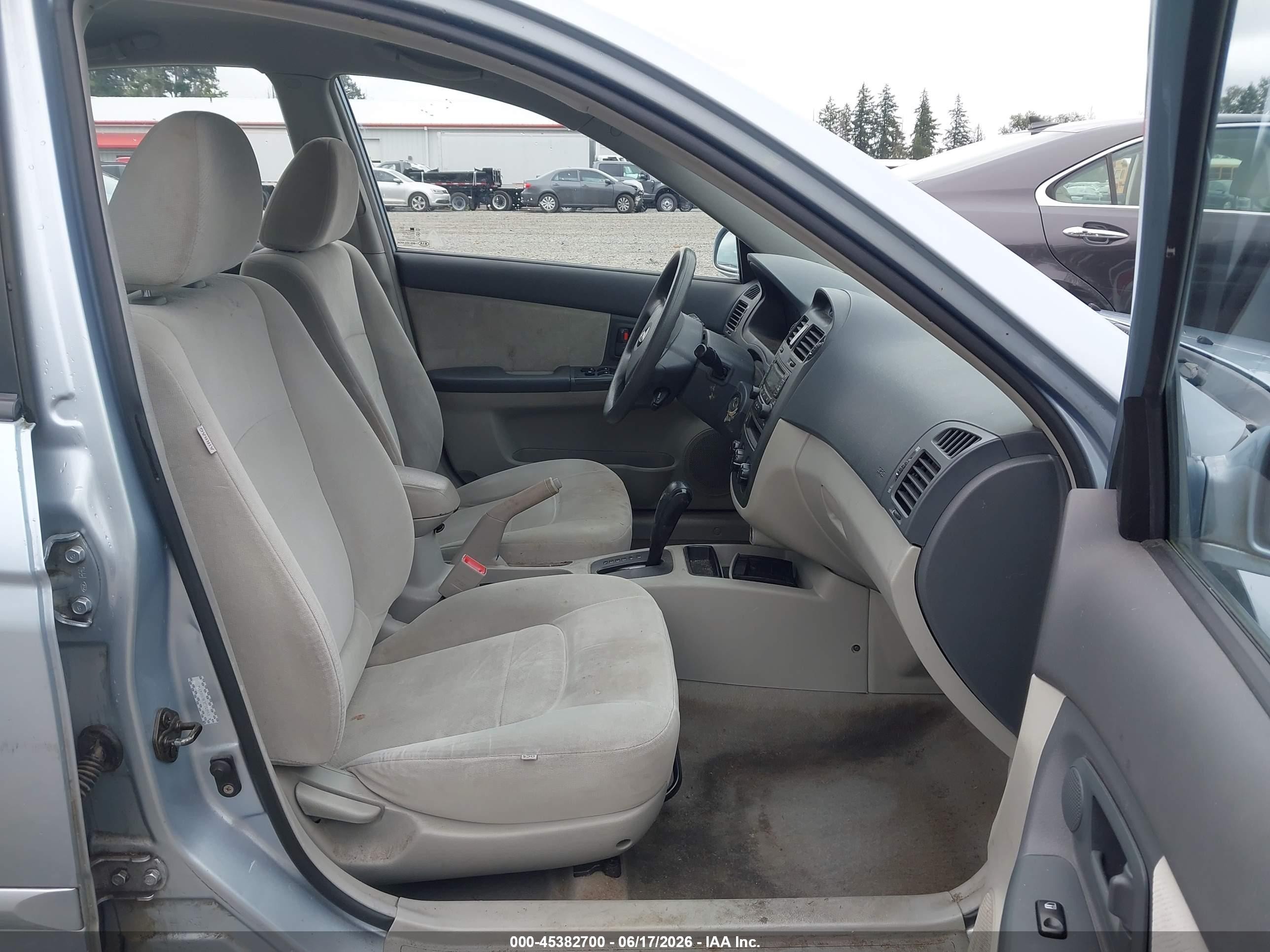 2006 Kia Spectra Ex/lx/sx Light Blue vin: KNAFE121365314354