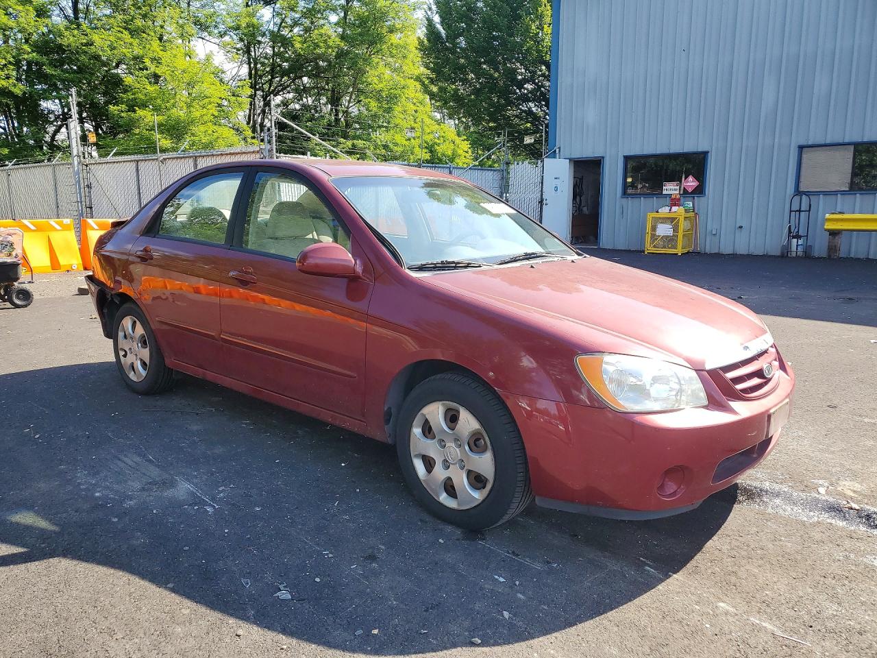 2006 Kia Spectra Ex Burgundy vin: KNAFE121365373310