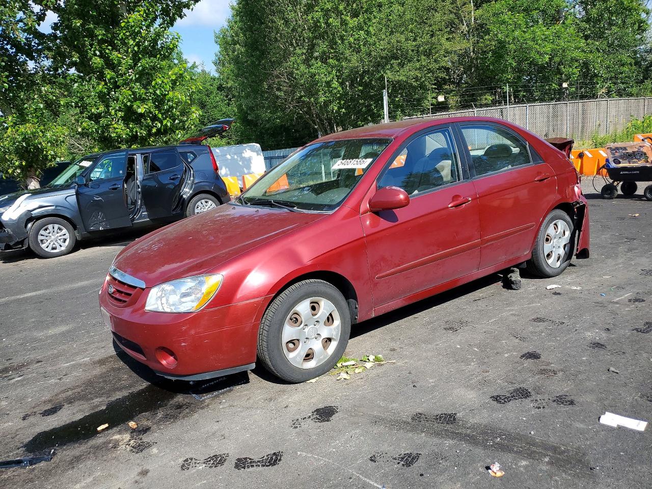 2006 Kia Spectra Ex Burgundy vin: KNAFE121365373310