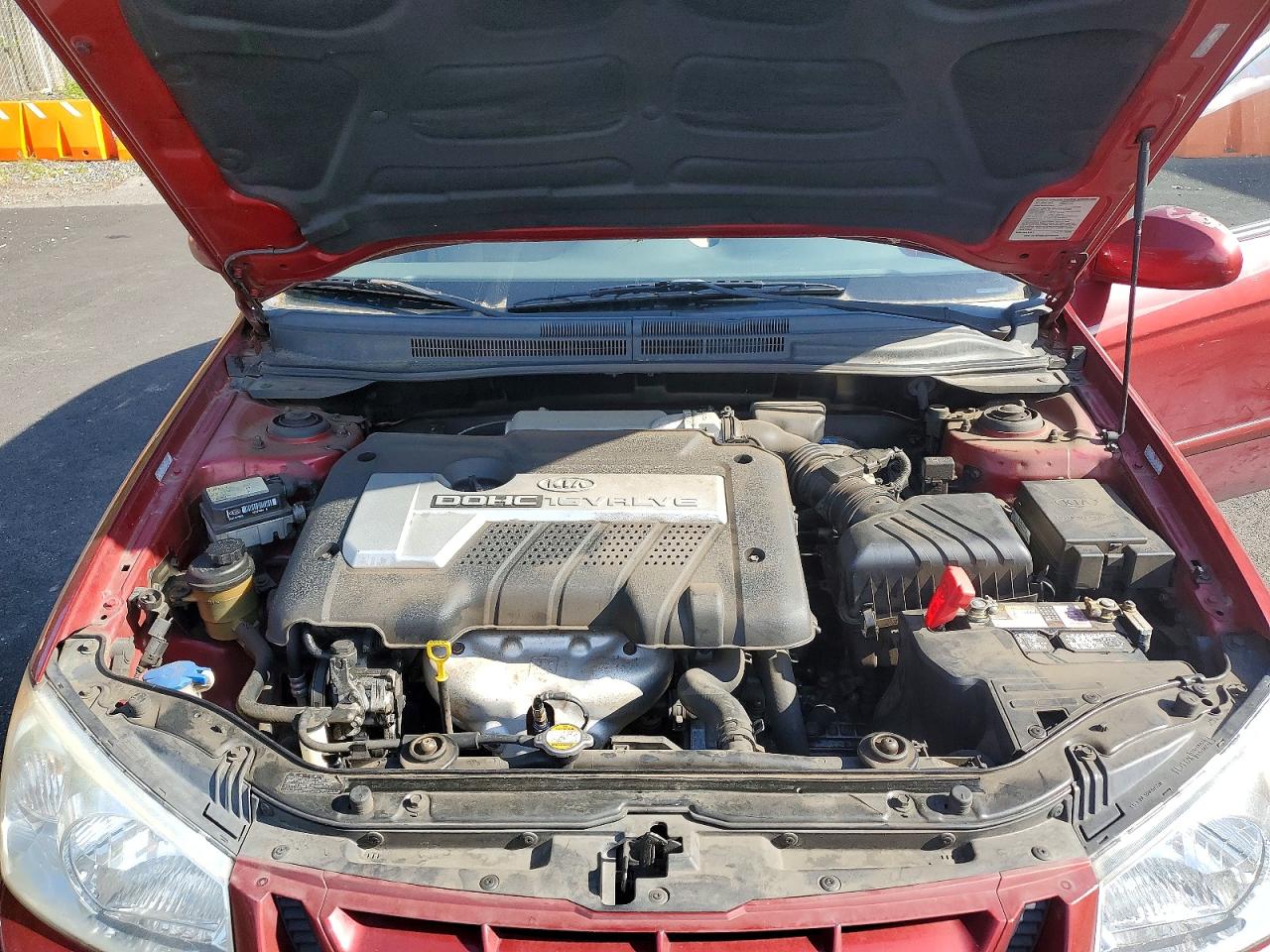 2006 Kia Spectra Ex Burgundy vin: KNAFE121365373310