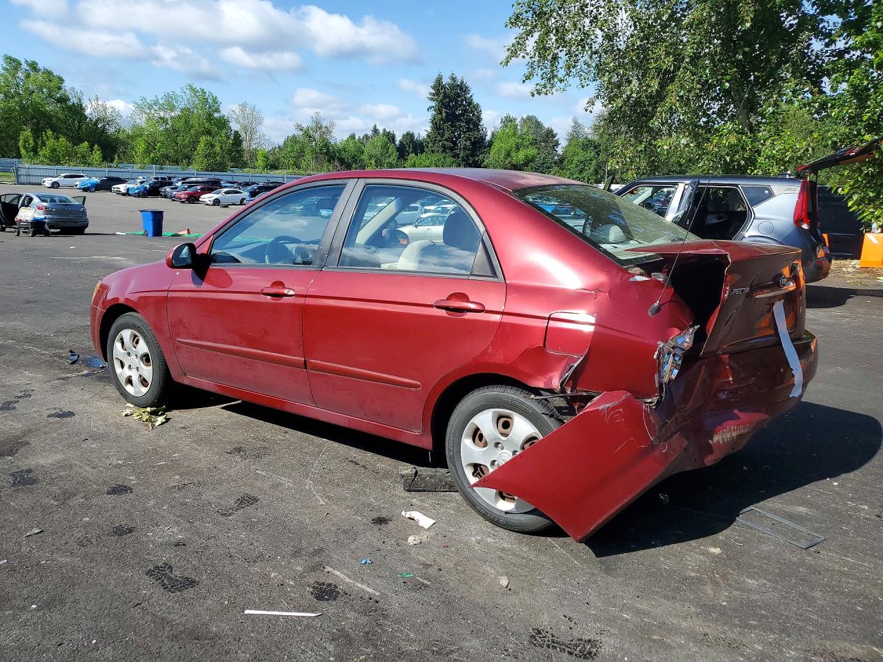 2006 Kia Spectra Ex Burgundy vin: KNAFE121365373310