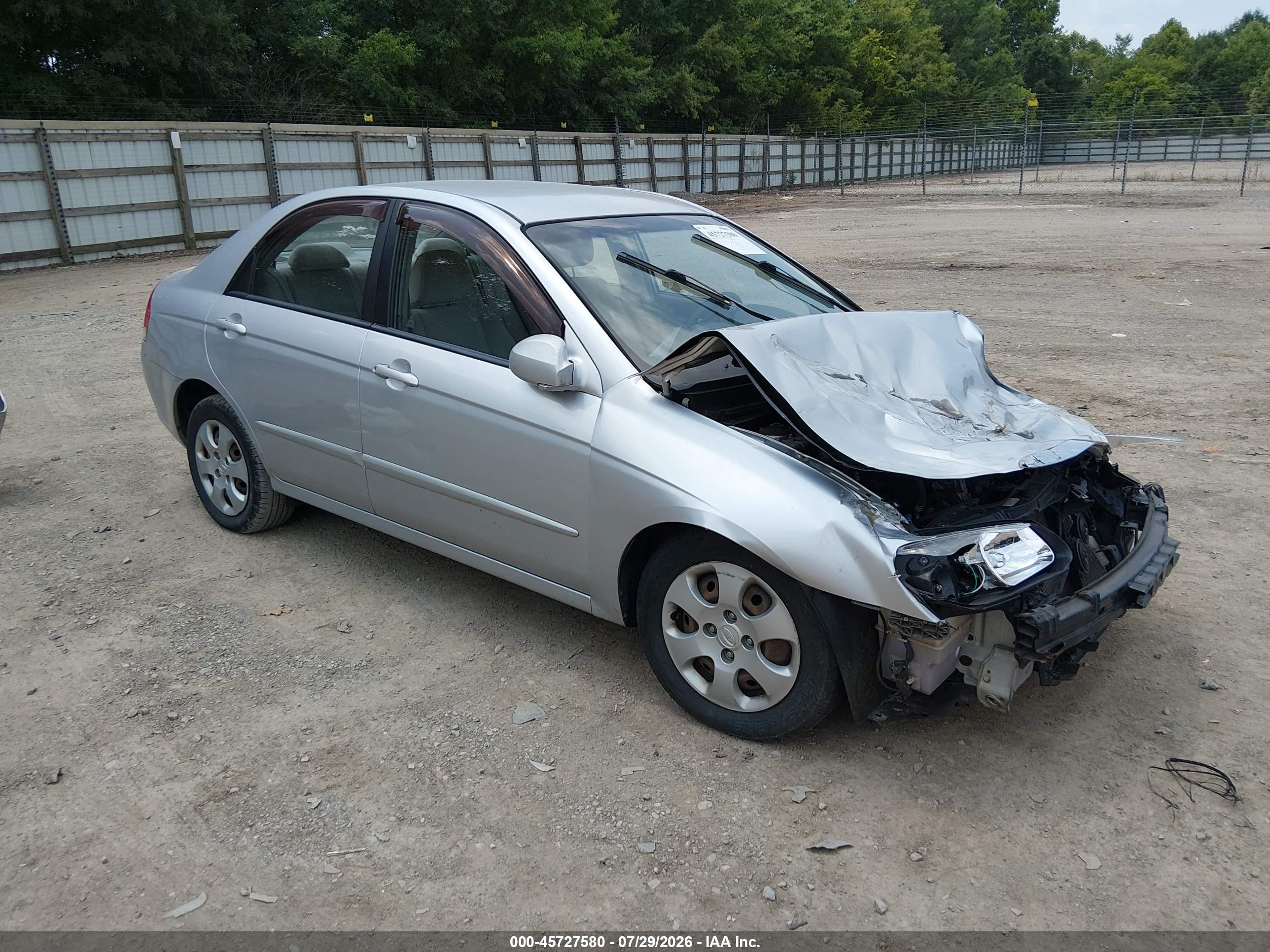 2007 Kia Spectra Ex Silver vin: KNAFE121375457063