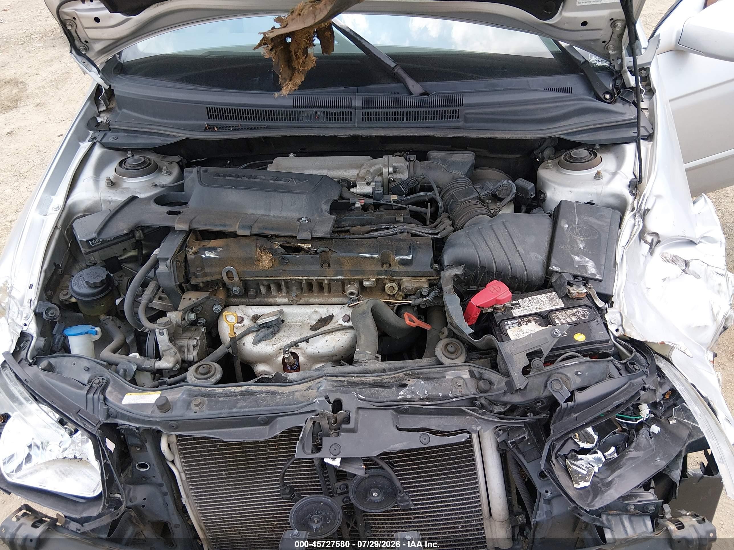 2007 Kia Spectra Ex Silver vin: KNAFE121375457063