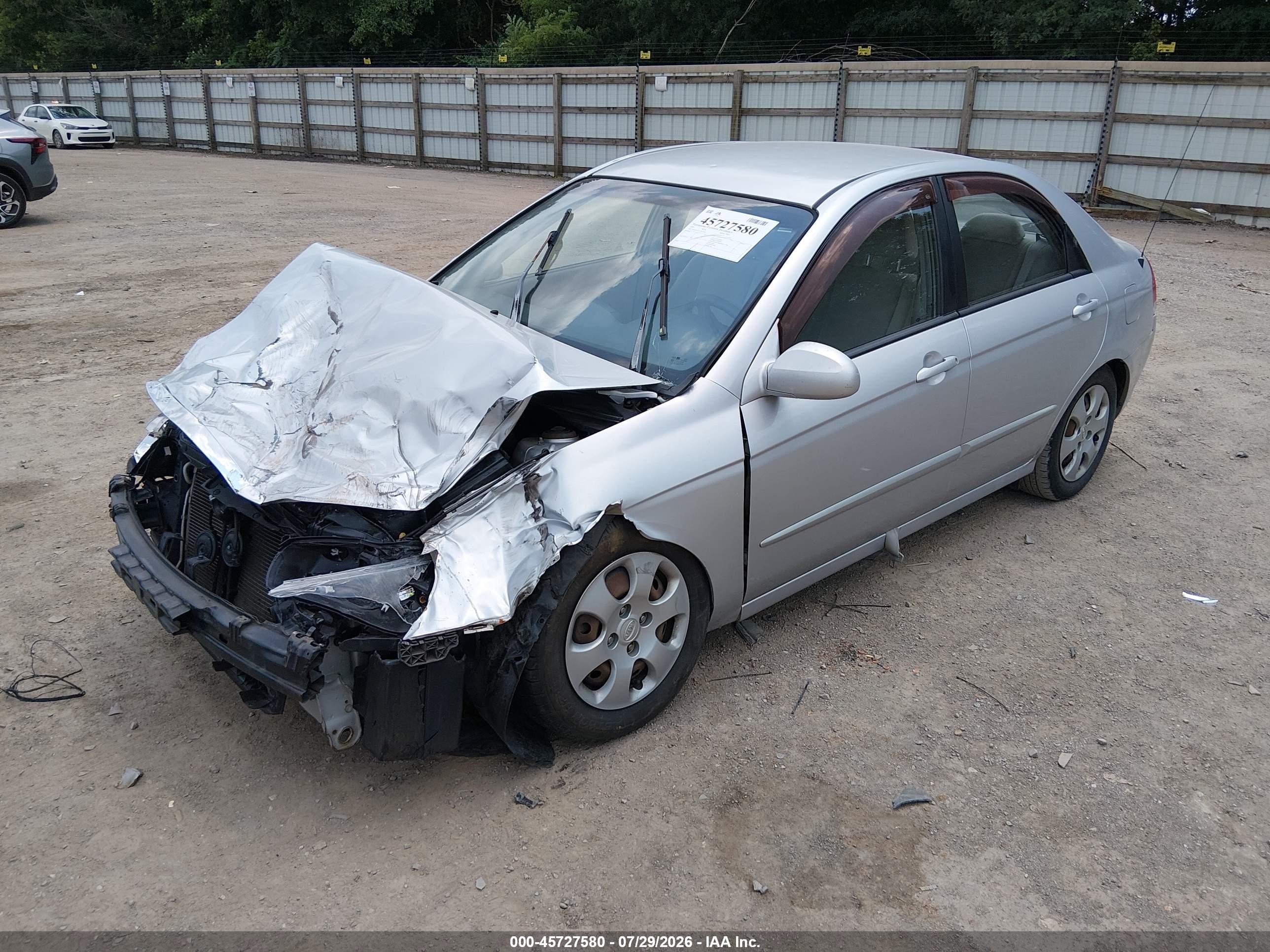 2007 Kia Spectra Ex Silver vin: KNAFE121375457063