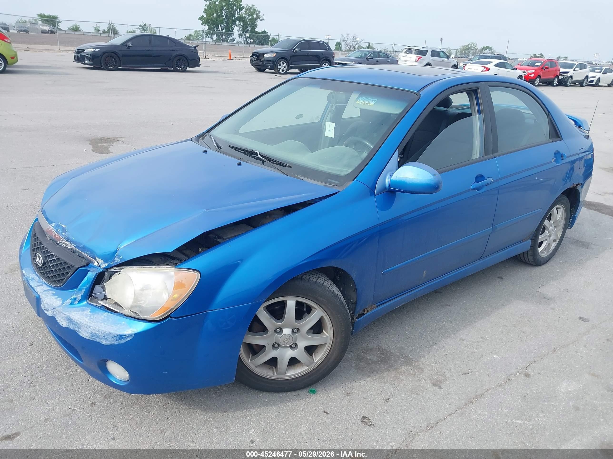 2006 Kia Spectra Ex/lx/sx Синий vin: KNAFE121465369332