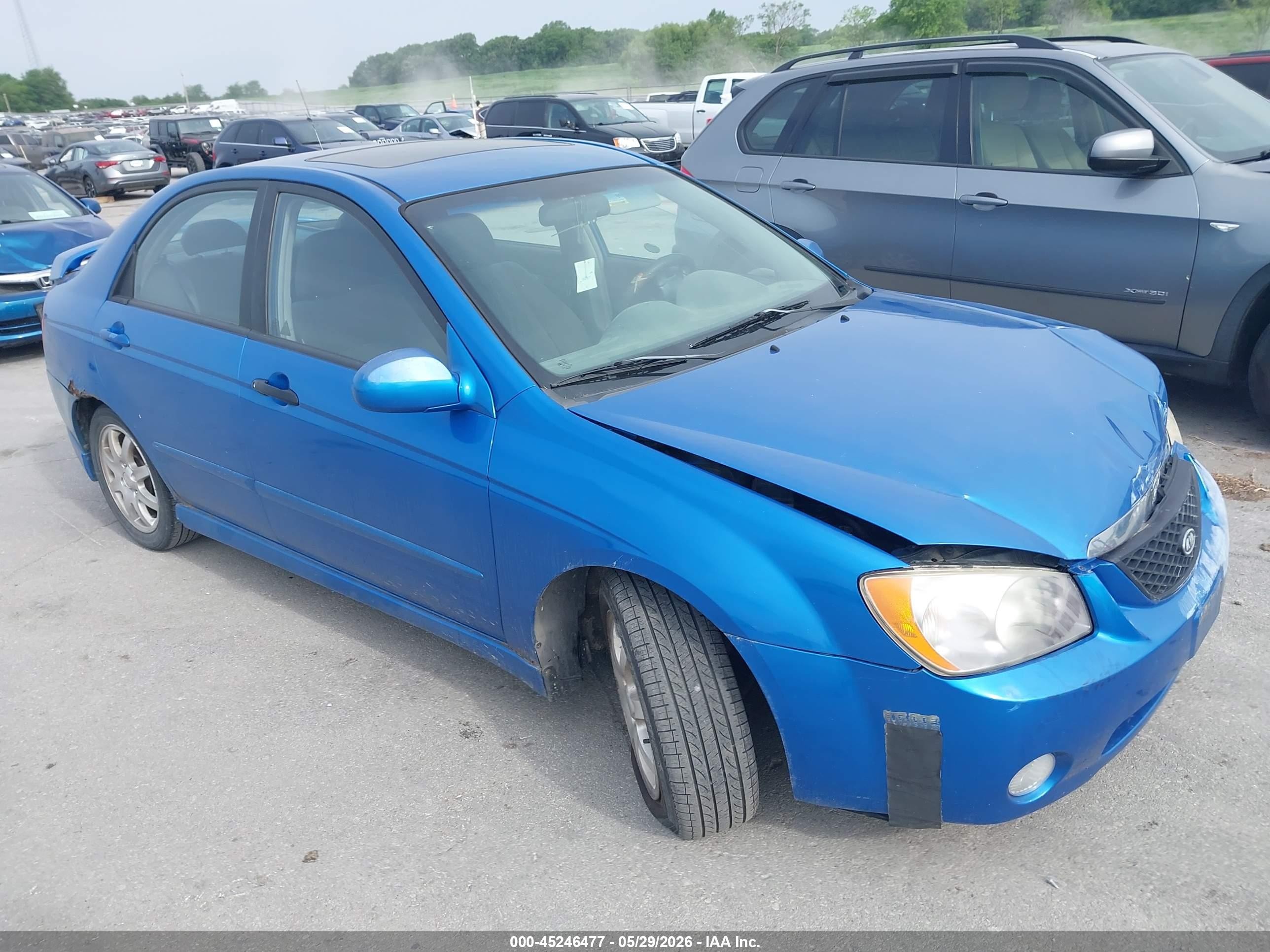 2006 Kia Spectra Ex/lx/sx Синий vin: KNAFE121465369332