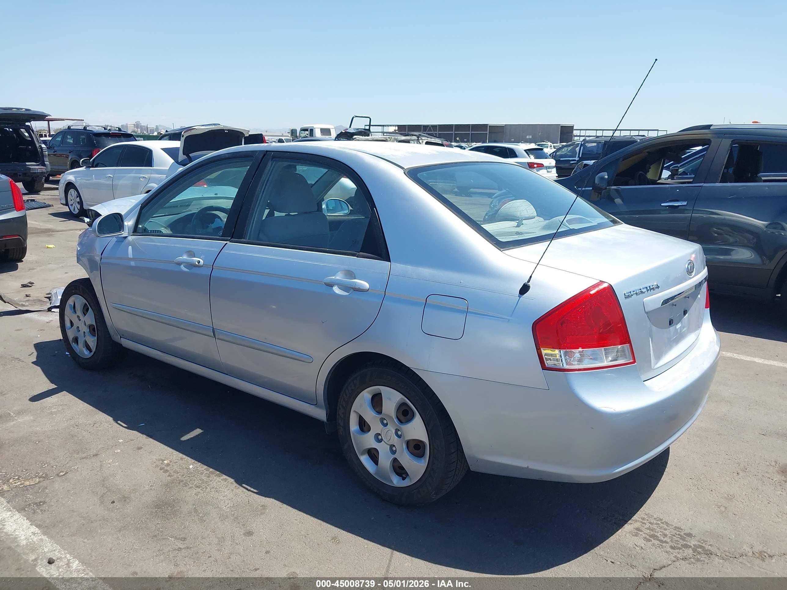 2007 Kia Spectra Ex Silver vin: KNAFE121475423567