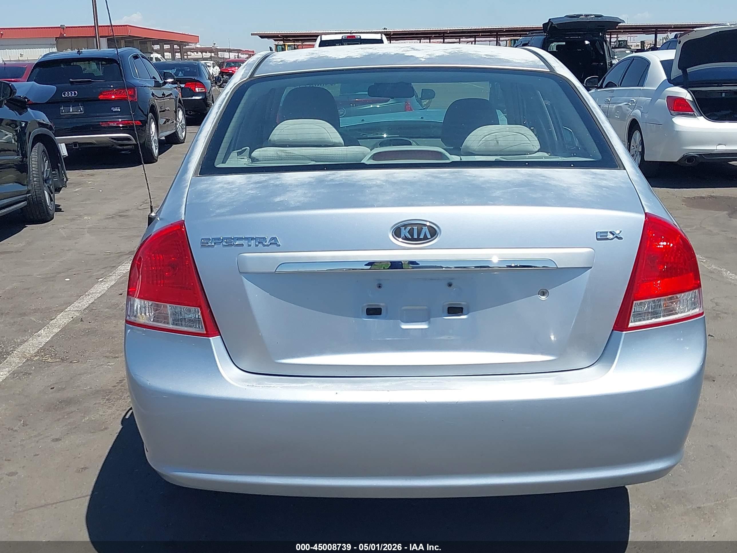 2007 Kia Spectra Ex Silver vin: KNAFE121475423567