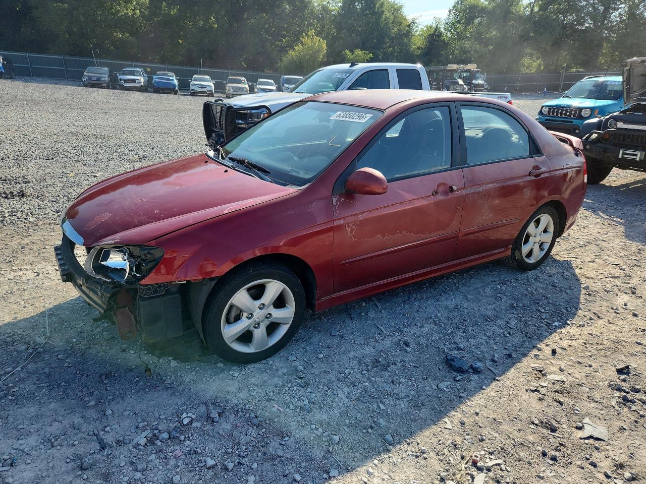 2008 Kia Spectra Lx Red vin: KNAFE121485018861
