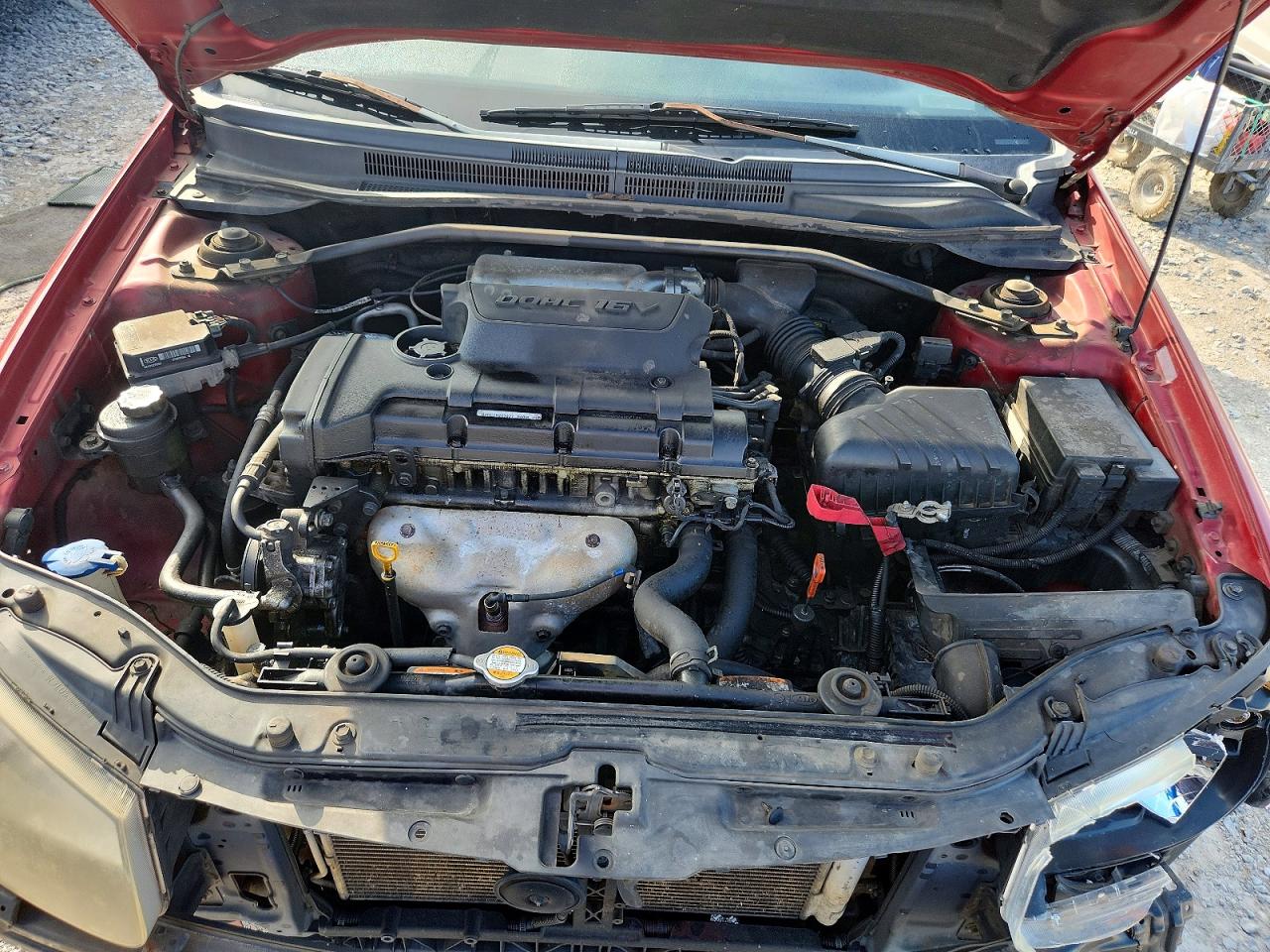 2008 Kia Spectra Lx Red vin: KNAFE121485018861