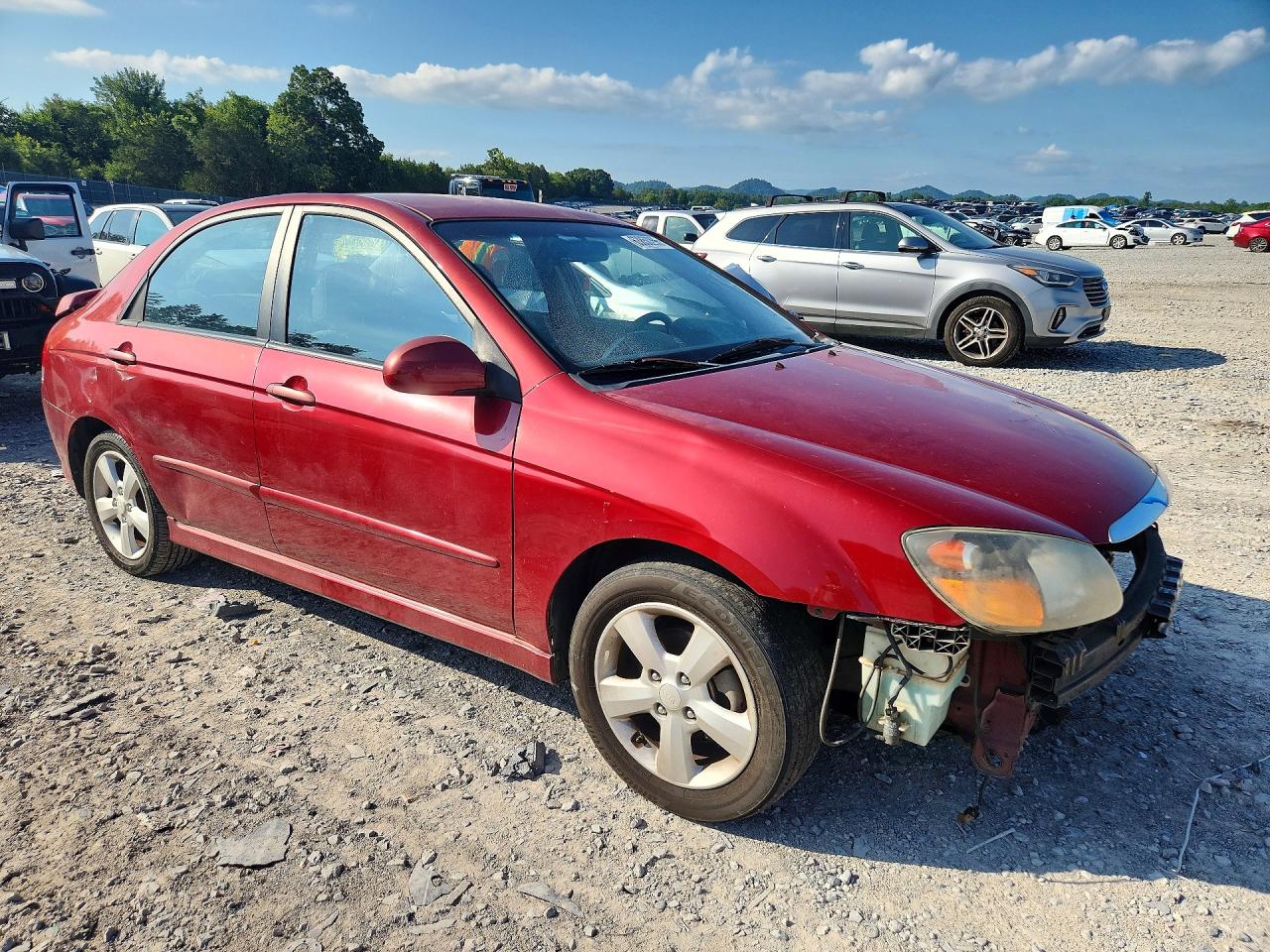 2008 Kia Spectra Lx Red vin: KNAFE121485018861