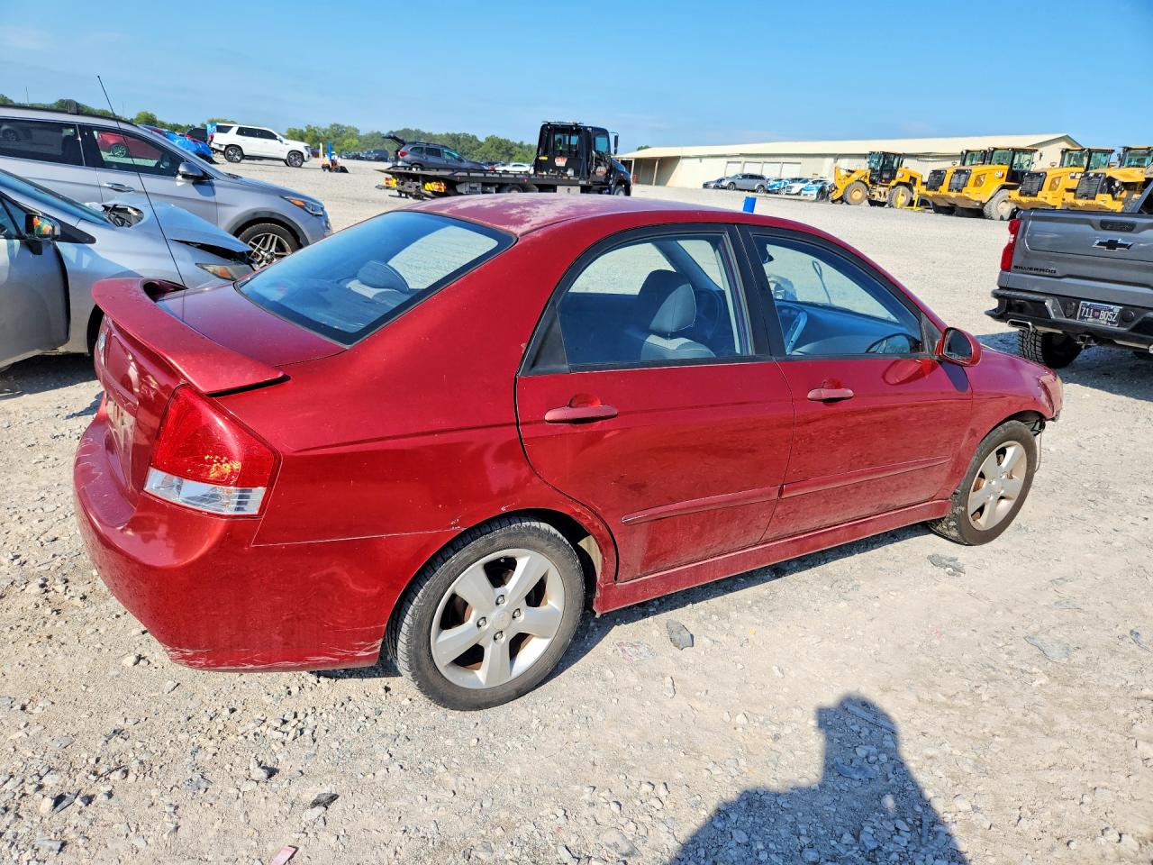 2008 Kia Spectra Lx Red vin: KNAFE121485018861