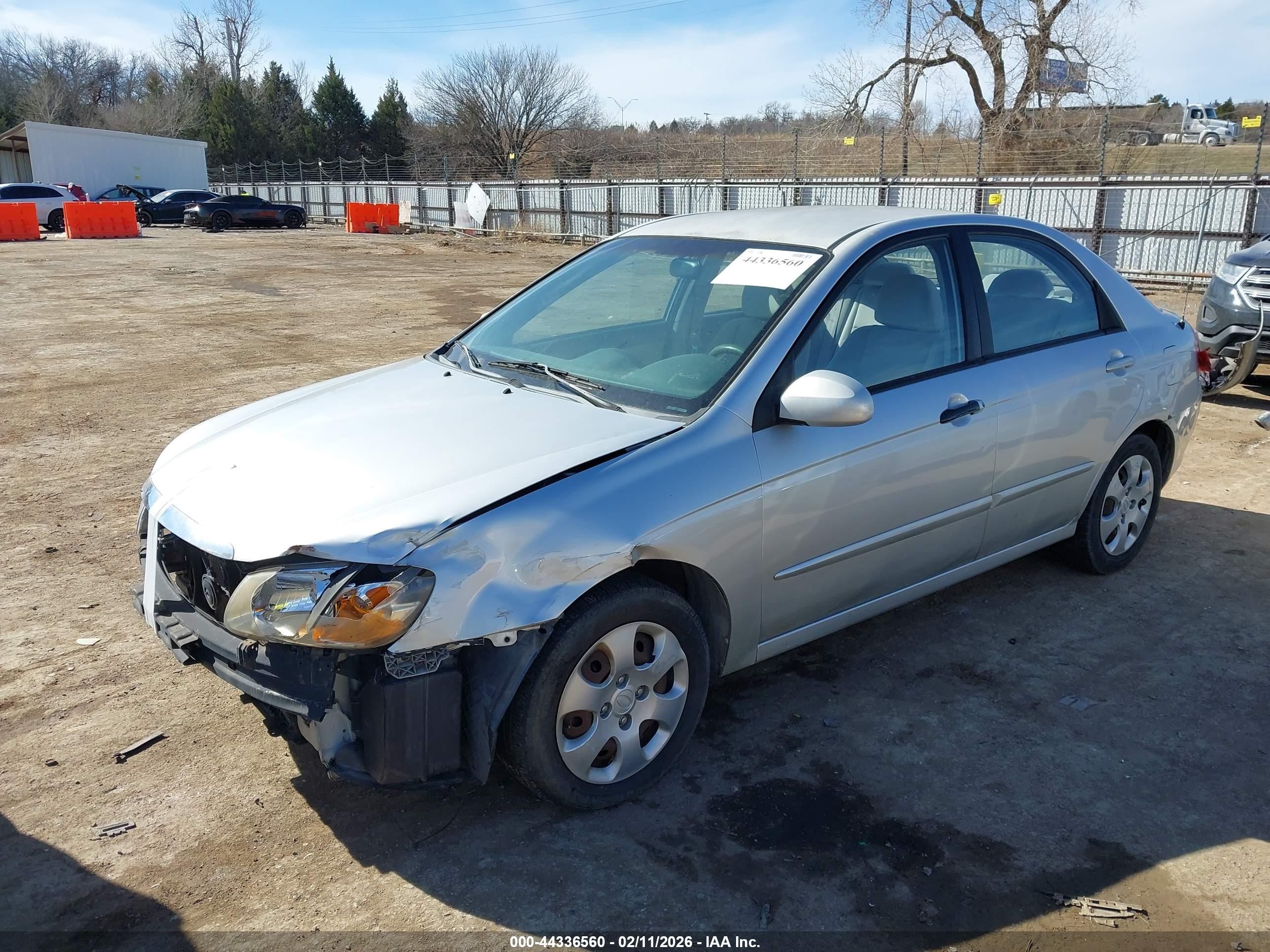 2008 Kia Spectra Ex Gray vin: KNAFE121485508829