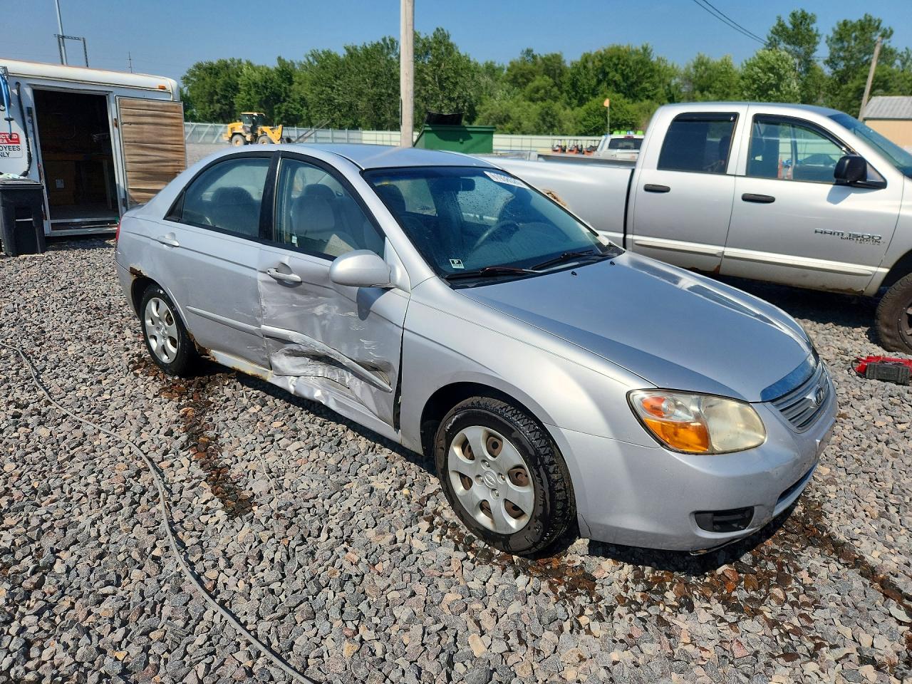 2007 Kia Spectra Lx Silver vin: KNAFE121575377862