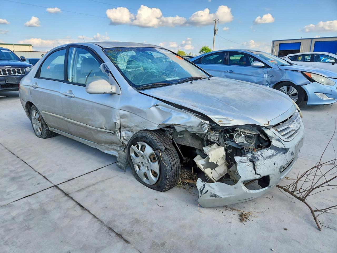 2007 Kia Spectra Lx Silver vin: KNAFE121575384651