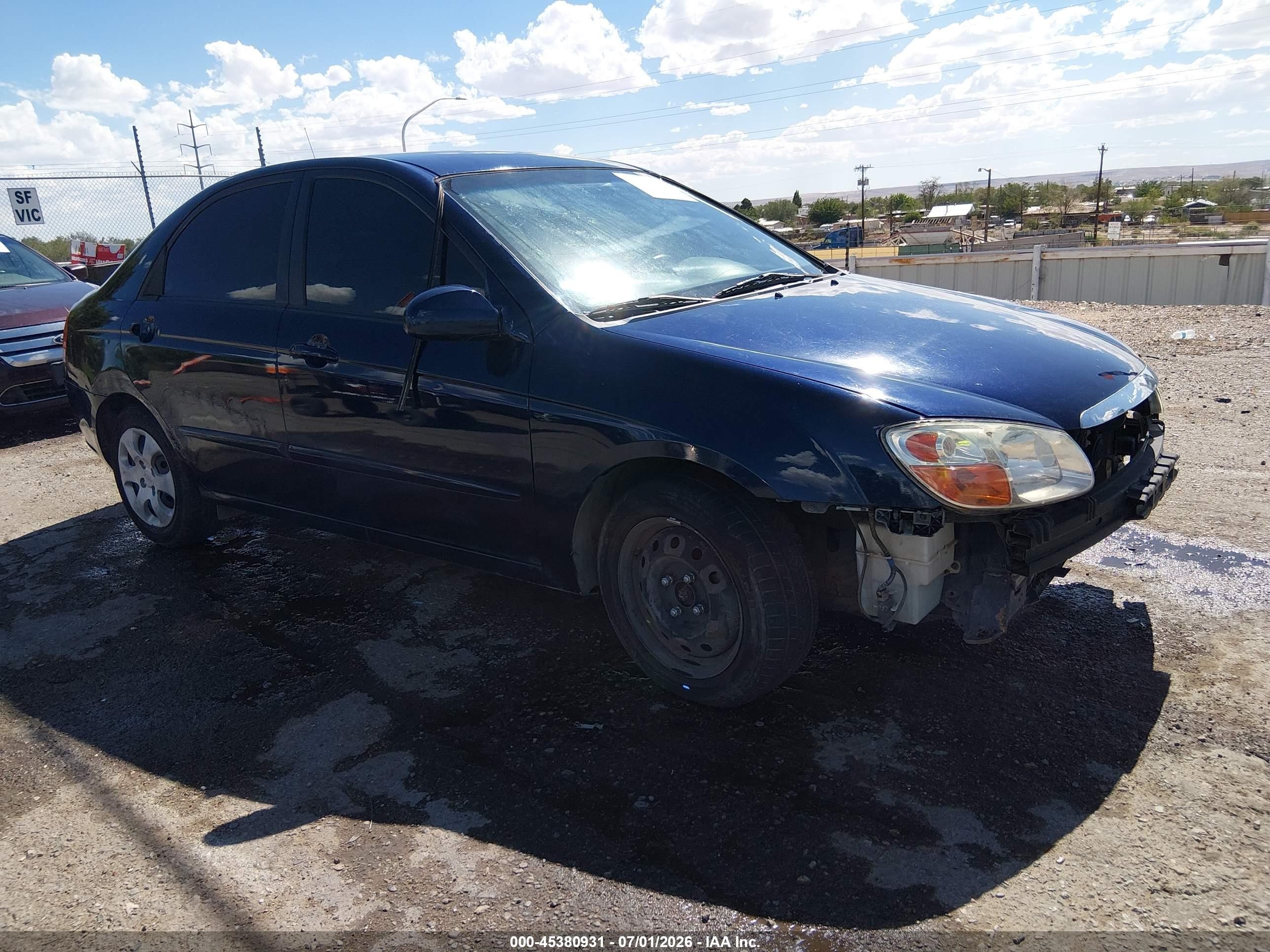 2007 Kia Spectra Ex Blue vin: KNAFE121575399201