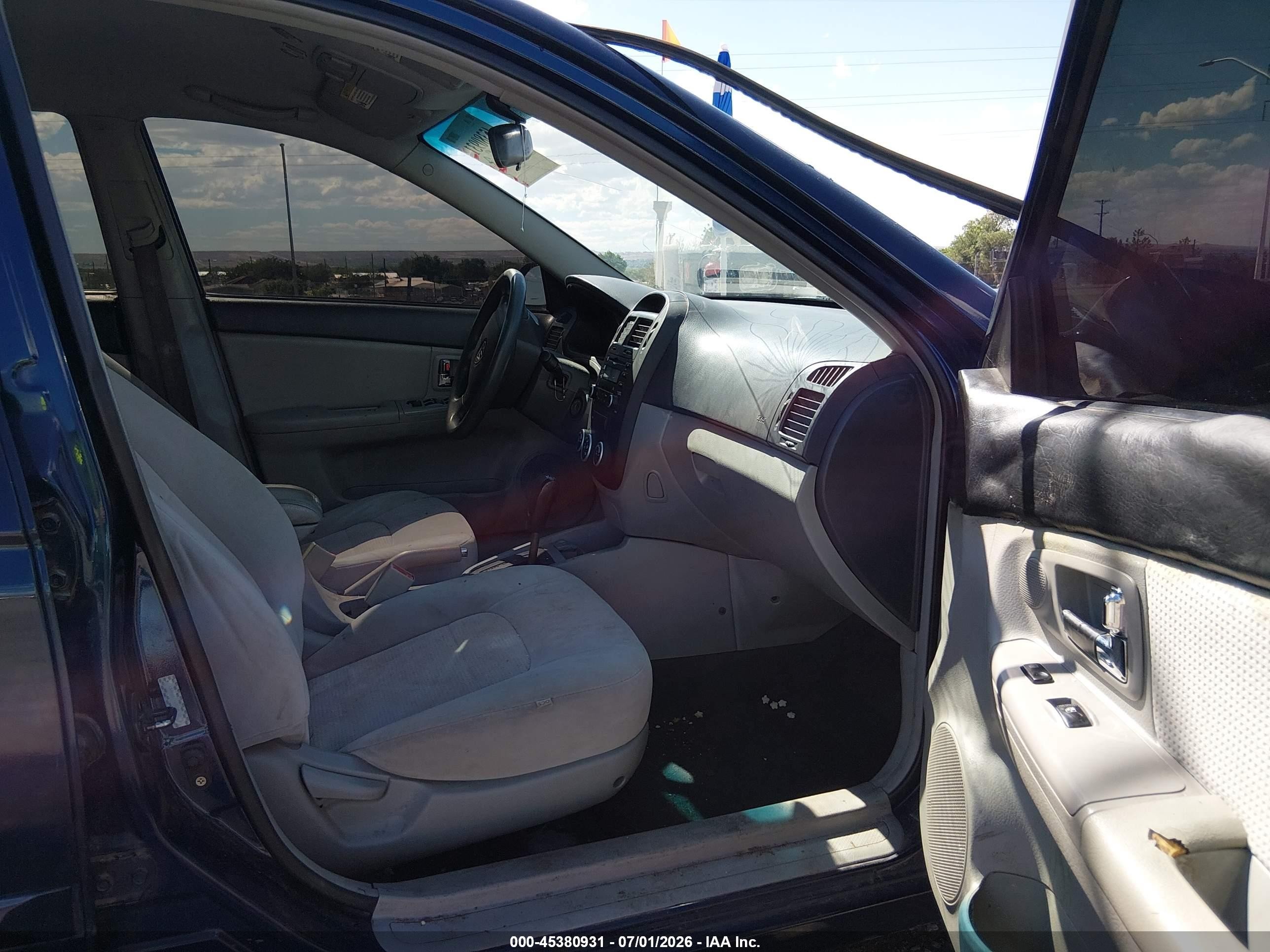 2007 Kia Spectra Ex Blue vin: KNAFE121575399201