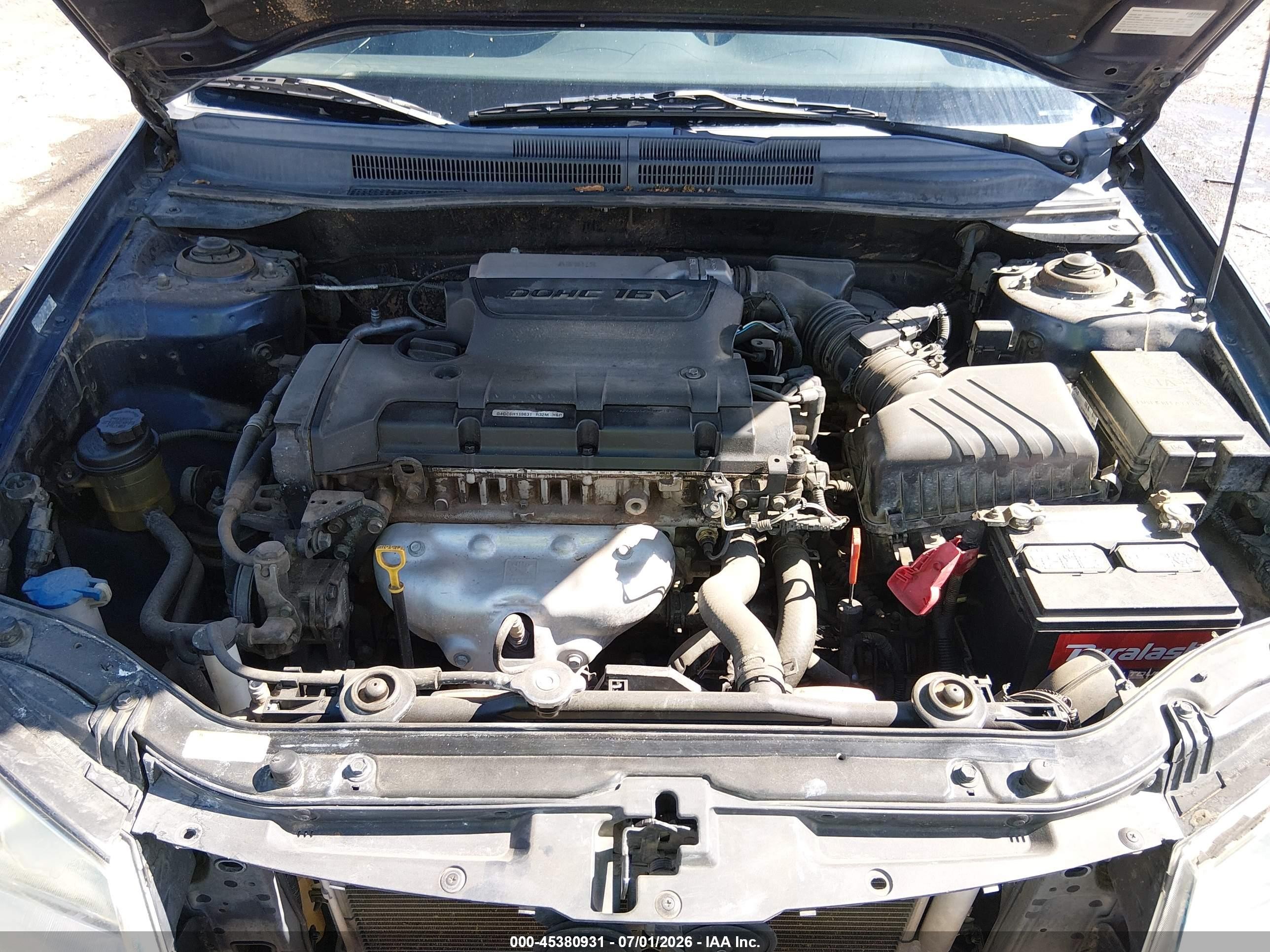 2007 Kia Spectra Ex Blue vin: KNAFE121575399201