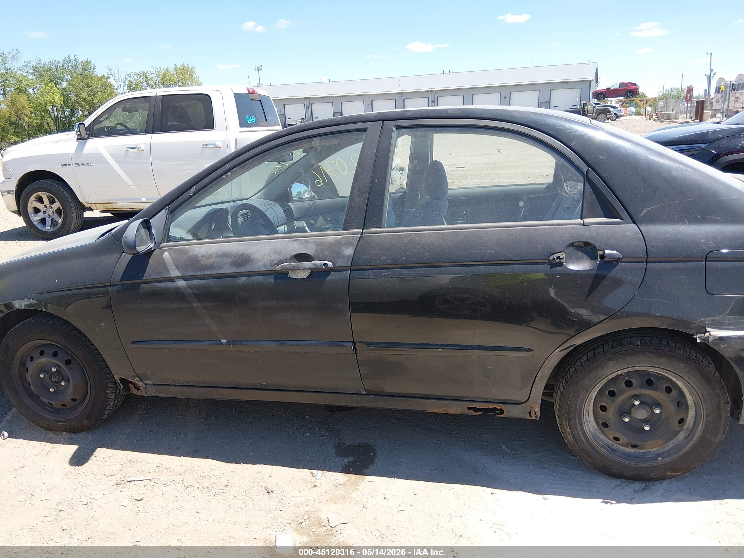 2007 Kia Spectra Ex Черный vin: KNAFE121575467464