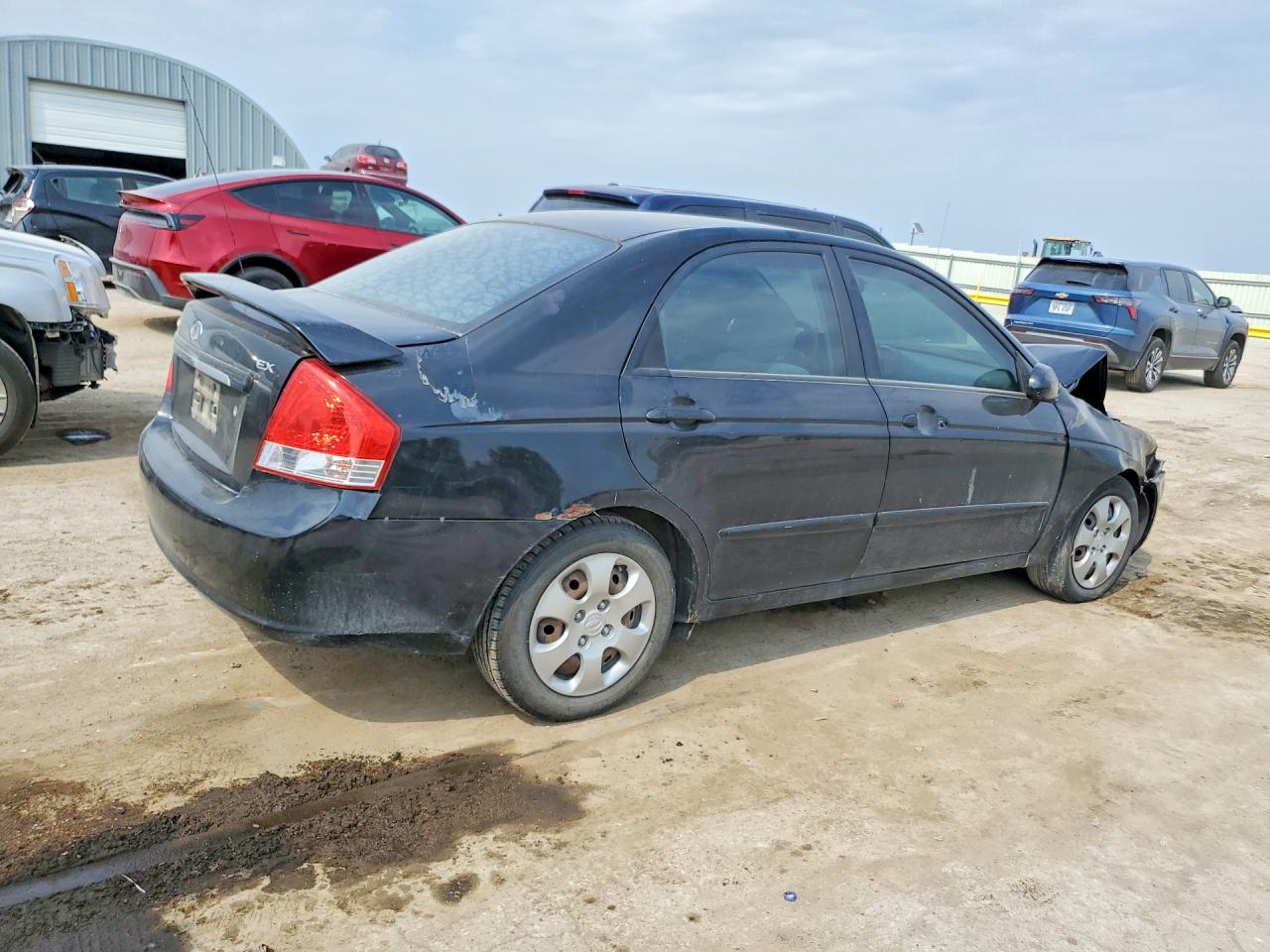 2008 Kia Spectra Black vin: KNAFE121585565492