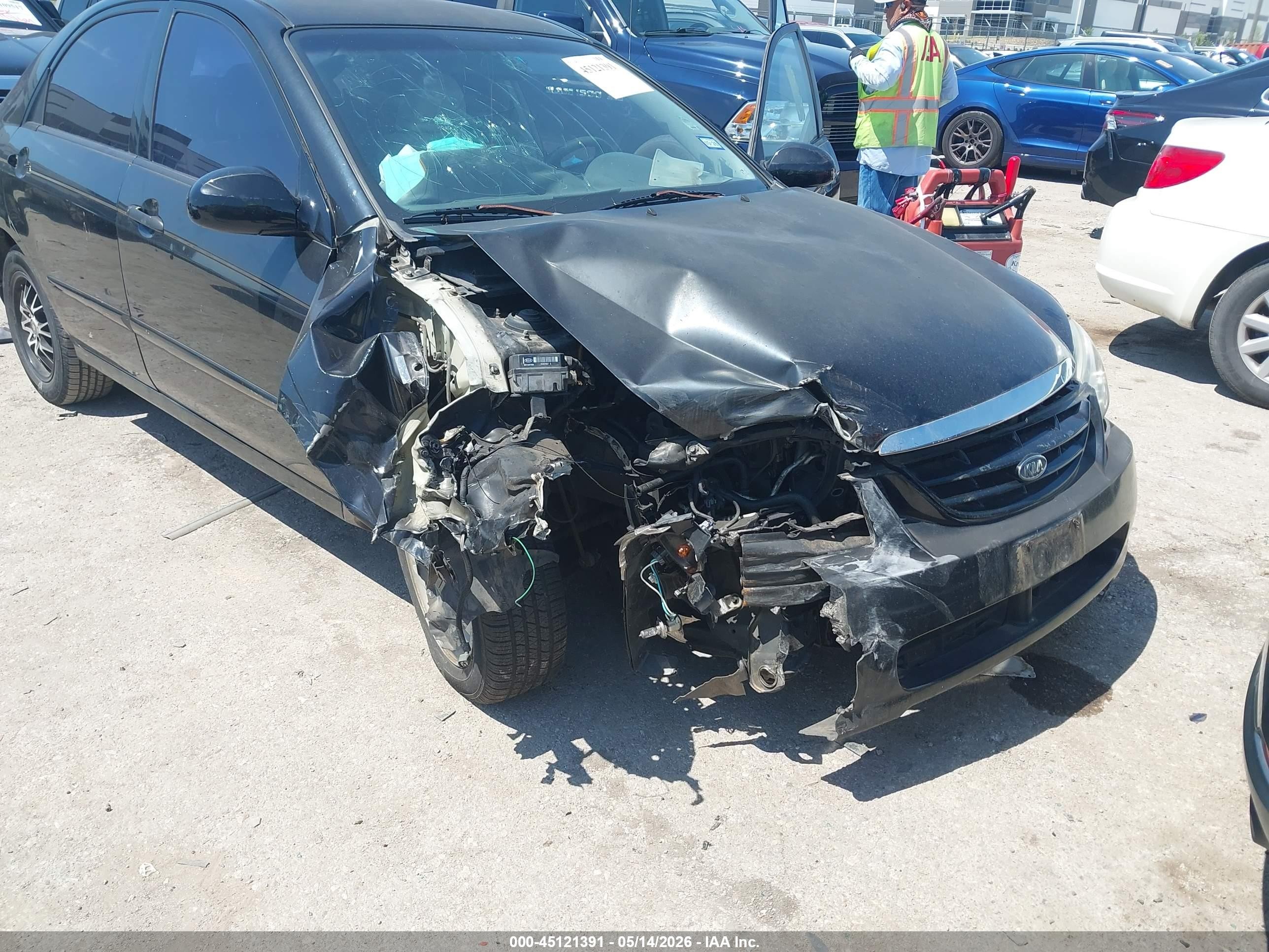 2005 Kia Spectra Ex/lx/sx Black vin: KNAFE121655164092