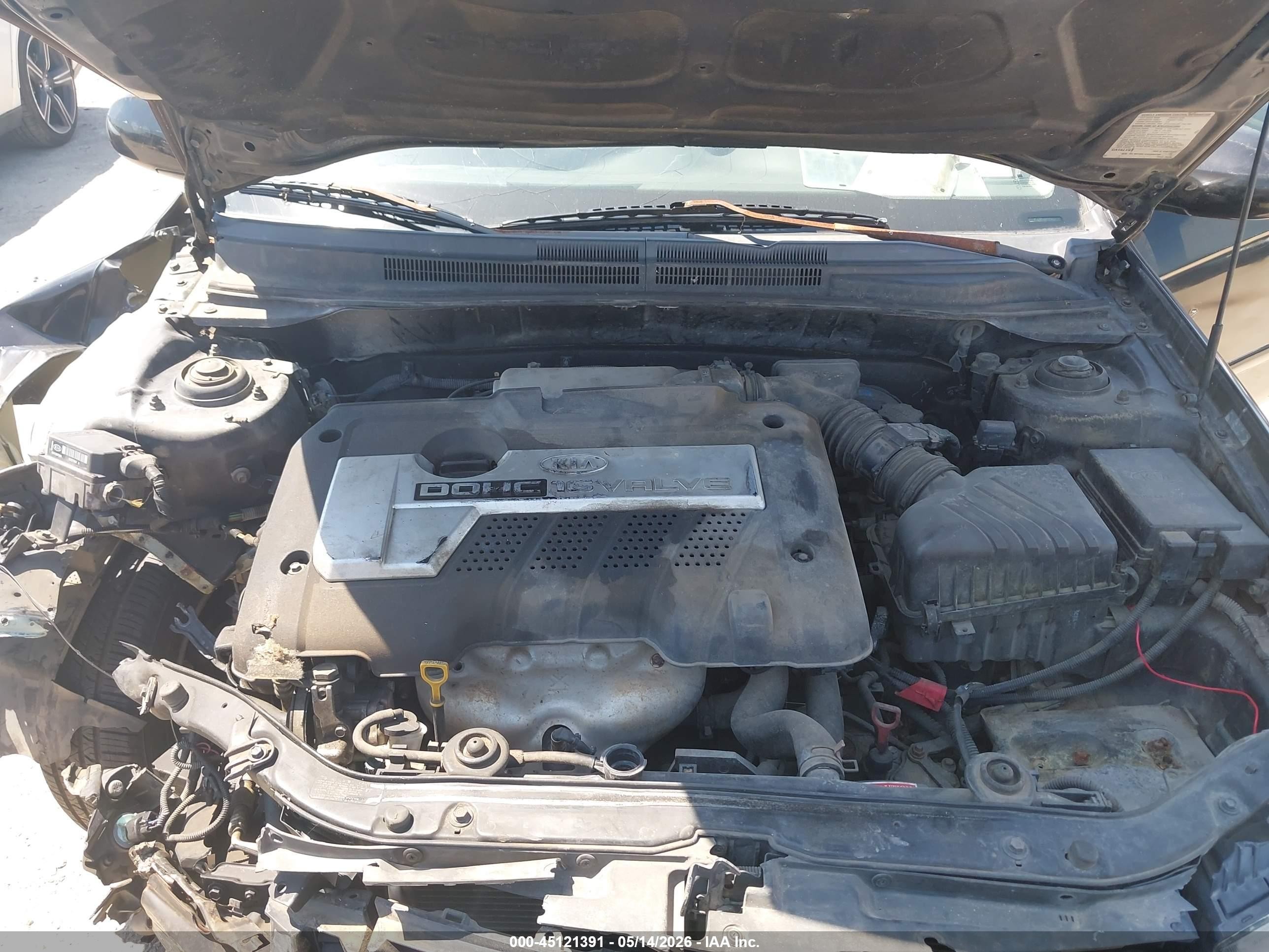 2005 Kia Spectra Ex/lx/sx Black vin: KNAFE121655164092