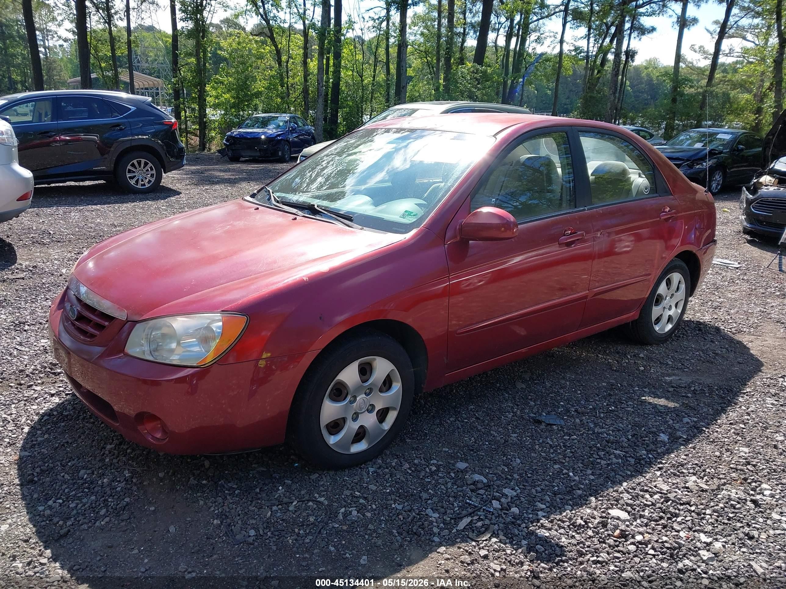2006 Kia Spectra Ex/lx/sx Burgundy vin: KNAFE121665301582