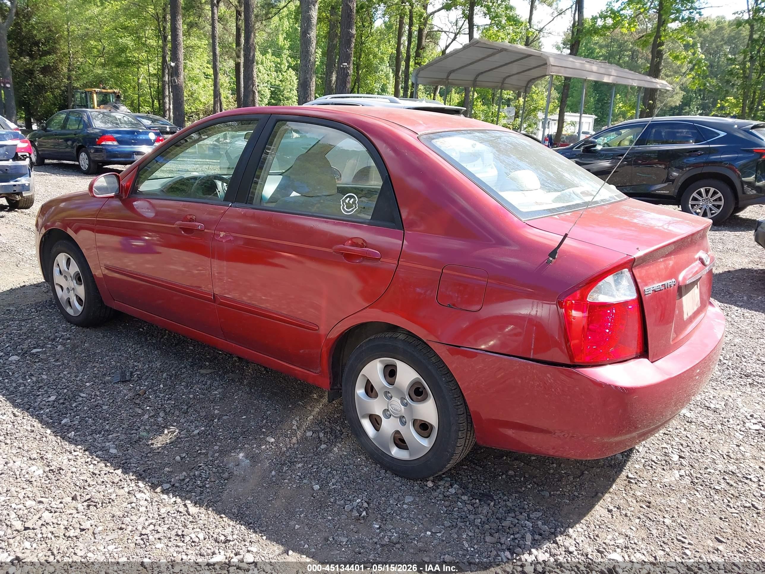 2006 Kia Spectra Ex/lx/sx Burgundy vin: KNAFE121665301582