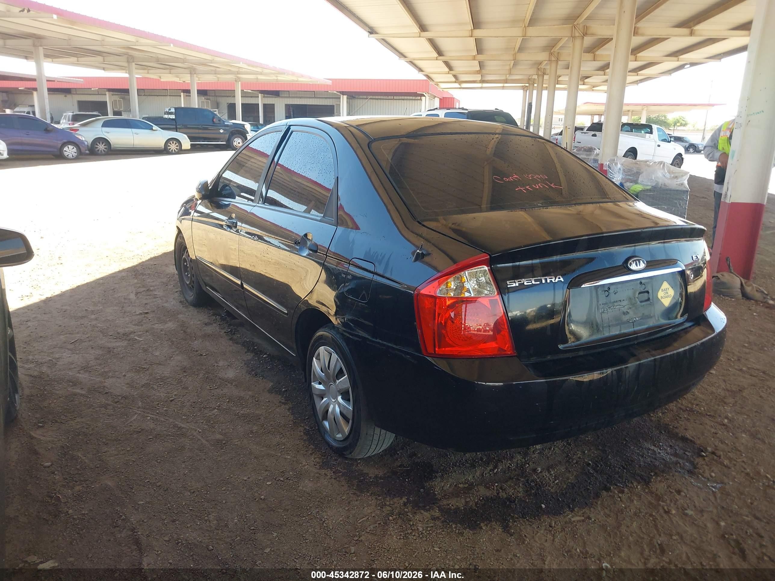 2006 Kia Spectra Ex/lx/sx Black vin: KNAFE121665321900