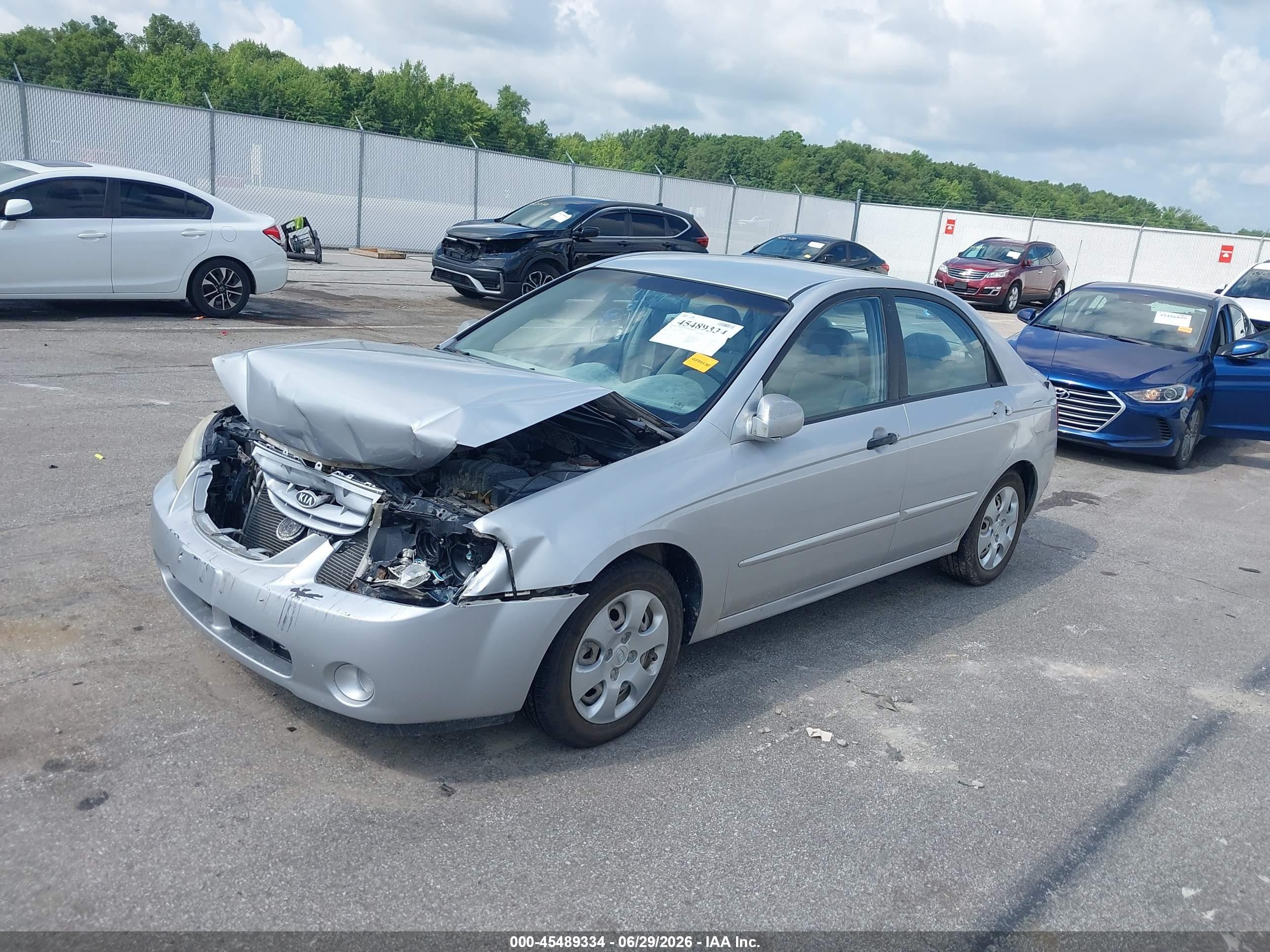 2006 Kia Spectra Ex/lx/sx Silver vin: KNAFE121665345209