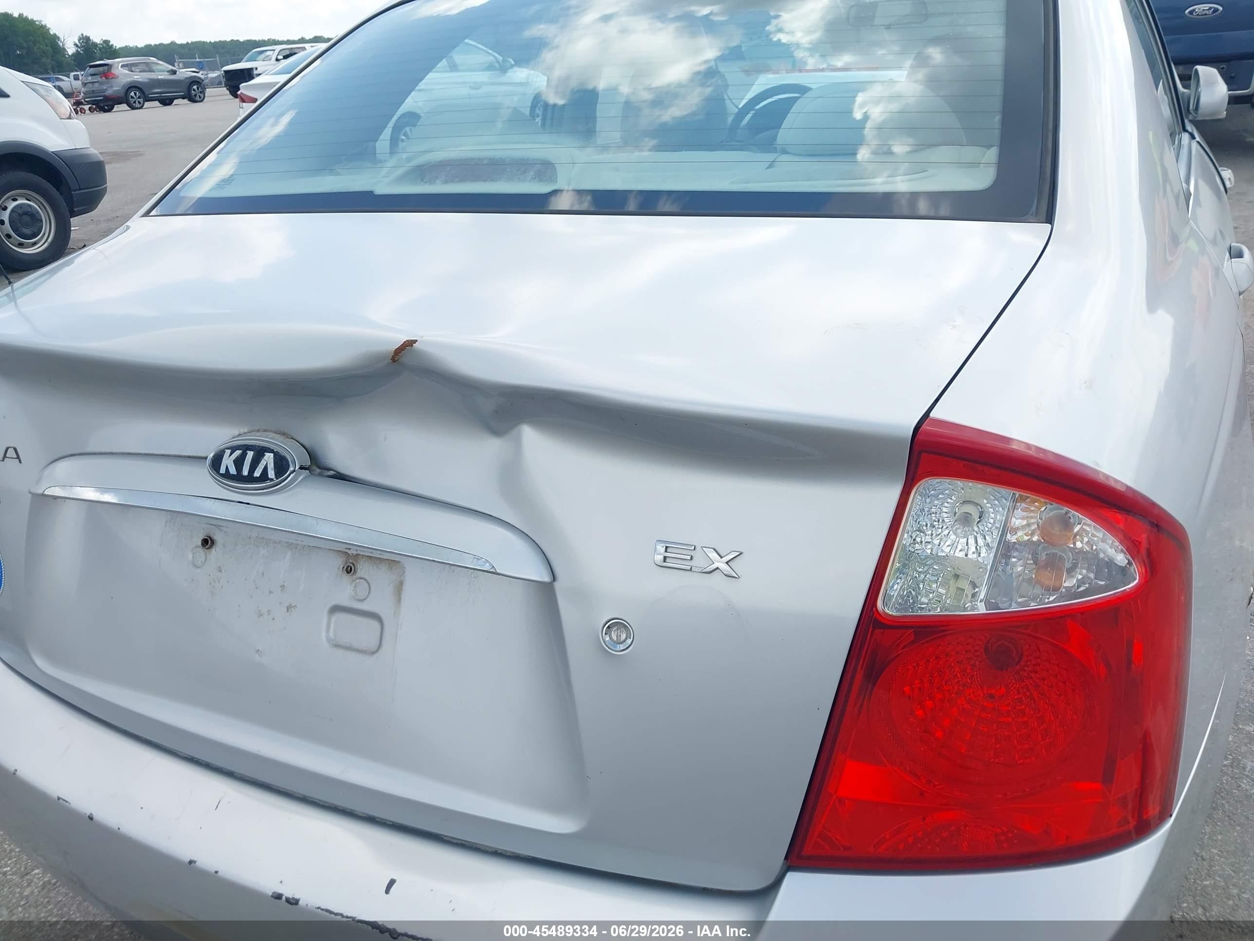 2006 Kia Spectra Ex/lx/sx Silver vin: KNAFE121665345209
