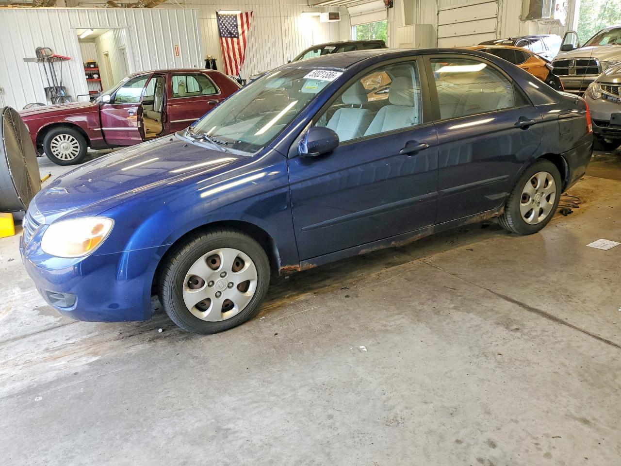 2007 Kia Spectra Lx Синий vin: KNAFE121675455727