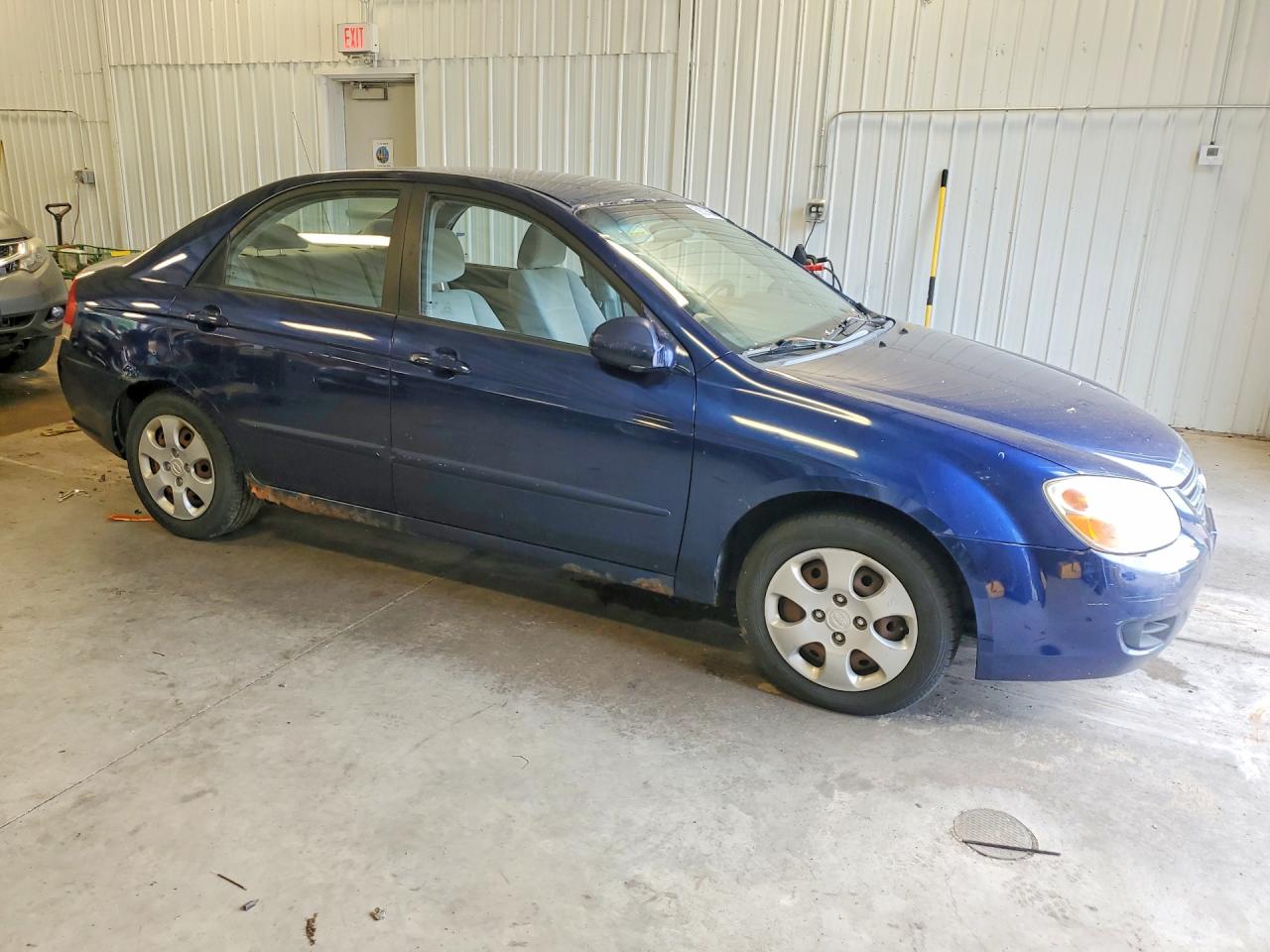 2007 Kia Spectra Lx Синий vin: KNAFE121675455727