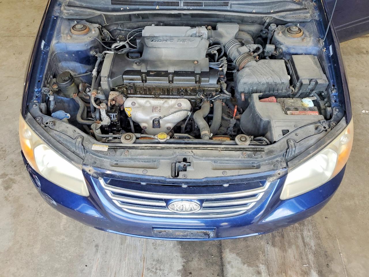 2007 Kia Spectra Lx Синий vin: KNAFE121675455727