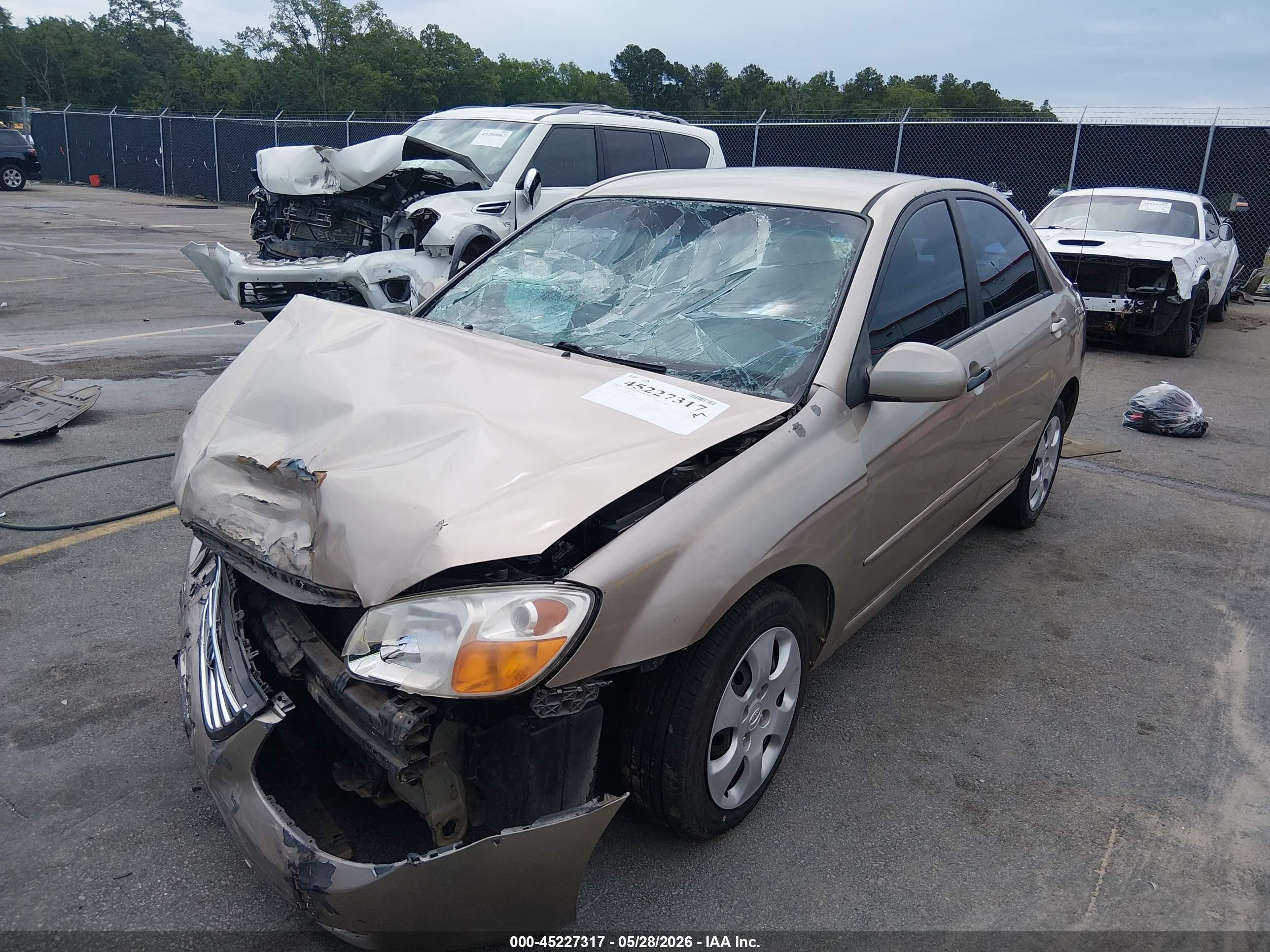 2008 Kia Spectra Ex Tan vin: KNAFE121685559152