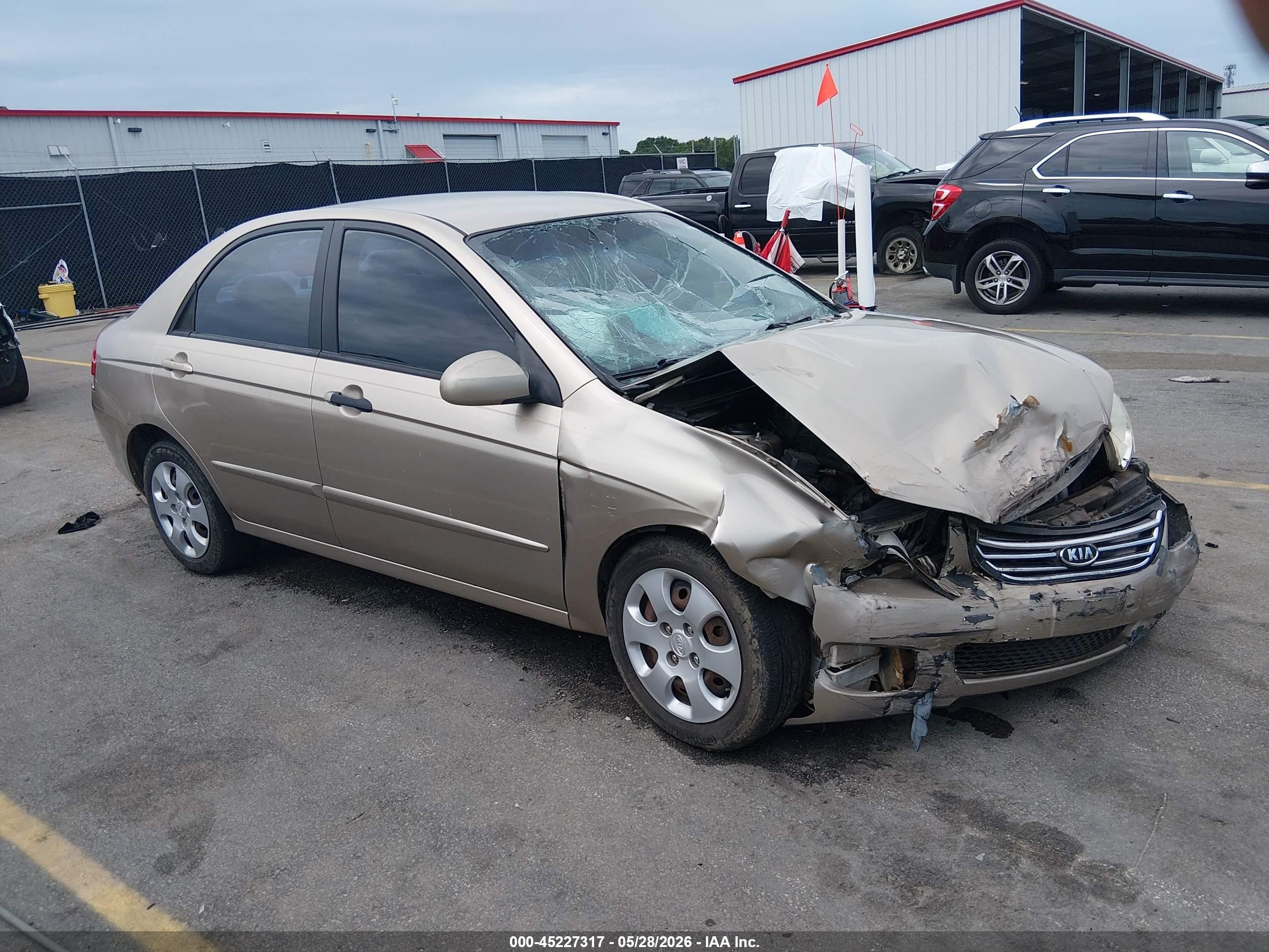 2008 Kia Spectra Ex Tan vin: KNAFE121685559152