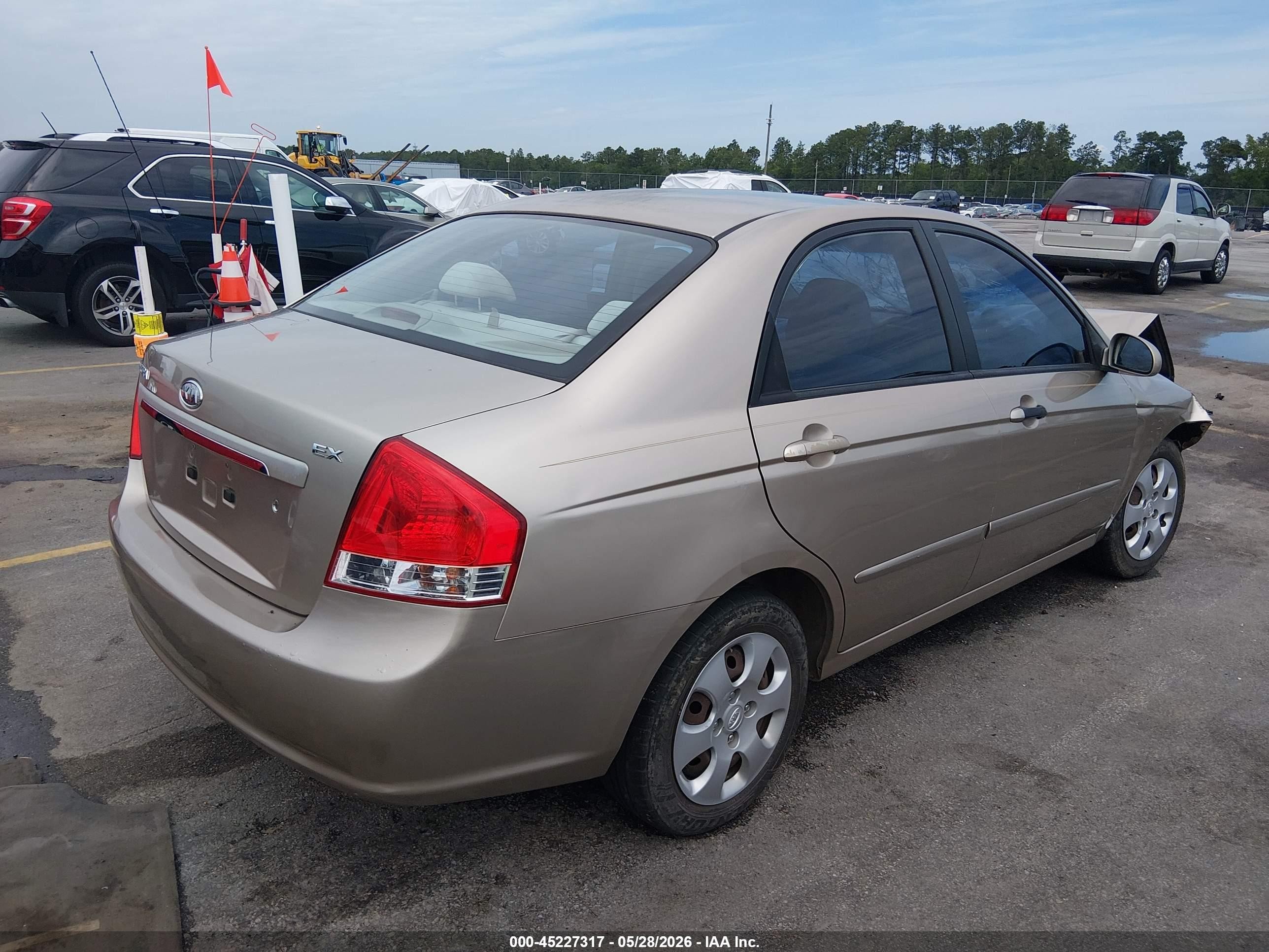 2008 Kia Spectra Ex Tan vin: KNAFE121685559152