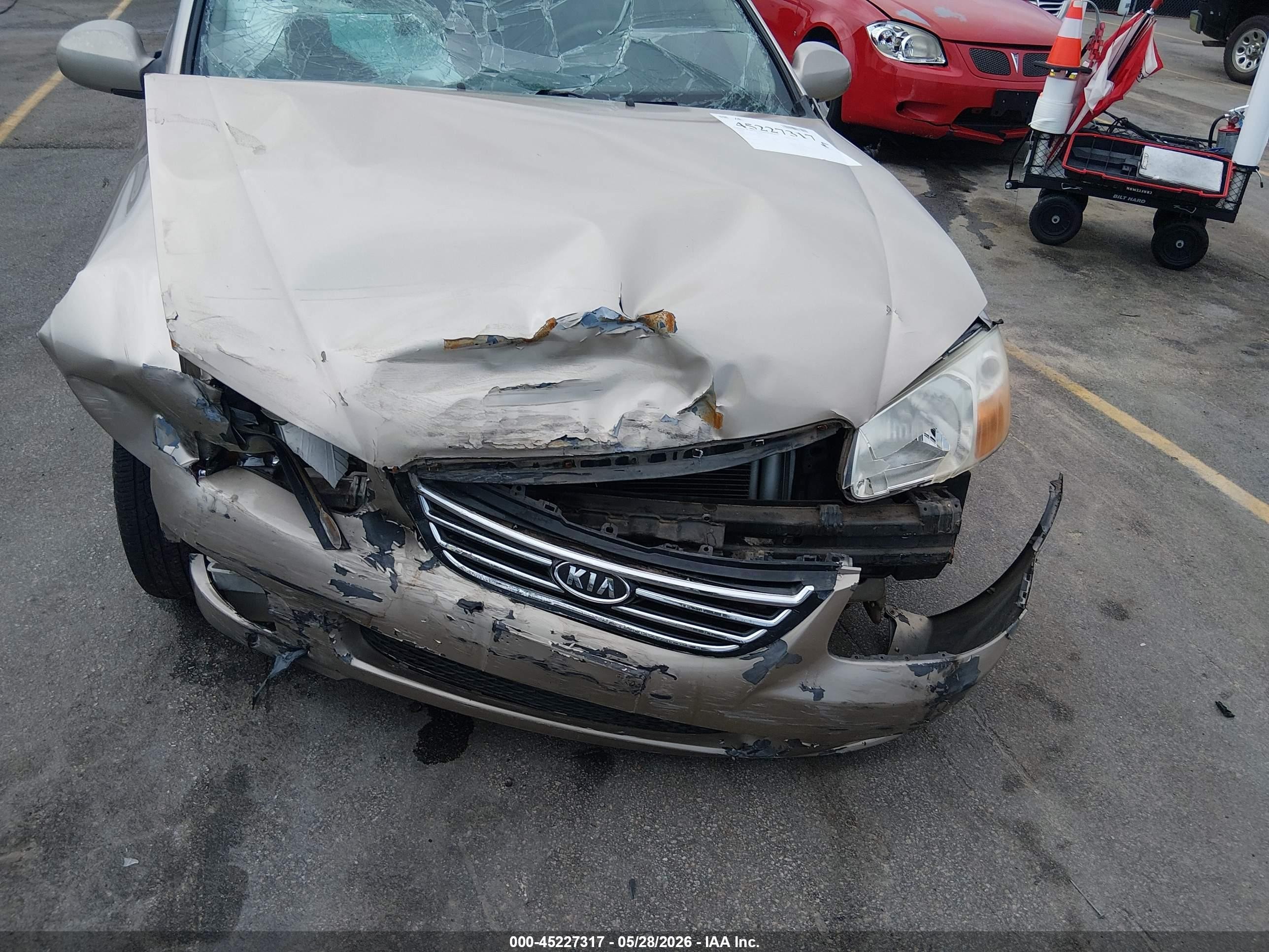 2008 Kia Spectra Ex Tan vin: KNAFE121685559152