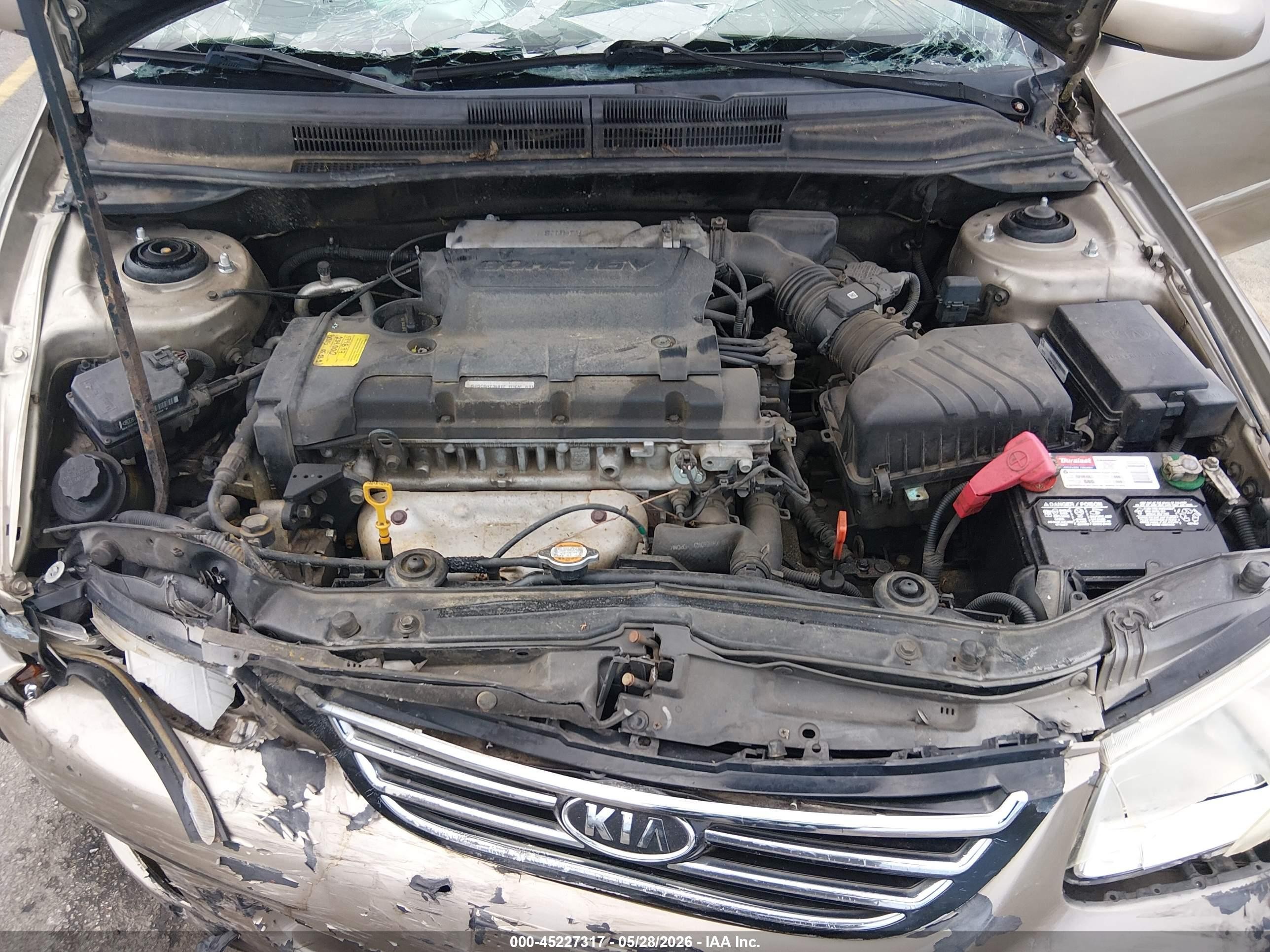 2008 Kia Spectra Ex Tan vin: KNAFE121685559152