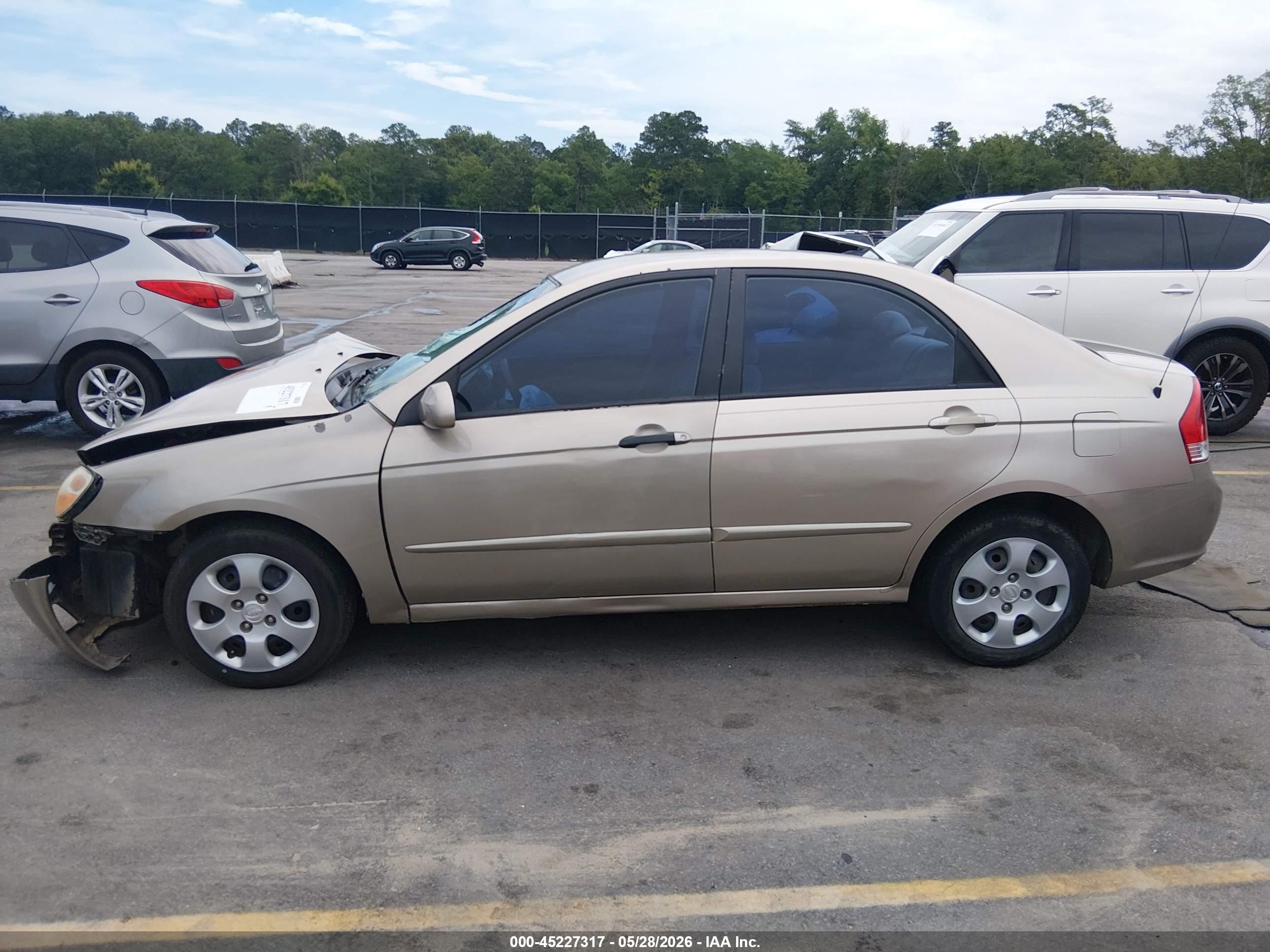 2008 Kia Spectra Ex Tan vin: KNAFE121685559152