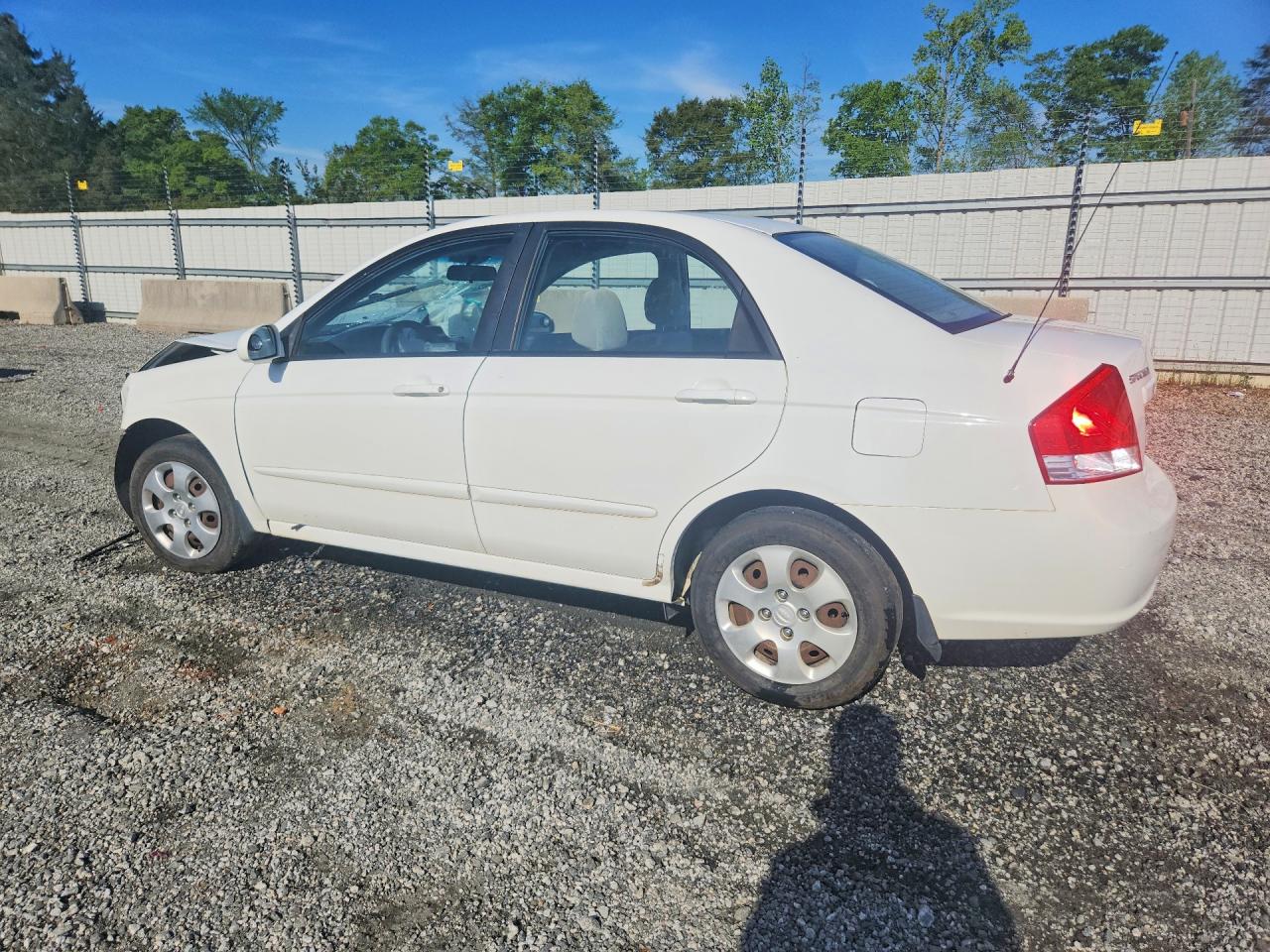 2008 Kia Spectra Lx White vin: KNAFE121685561791