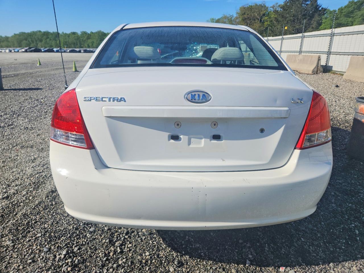 2008 Kia Spectra Lx White vin: KNAFE121685561791