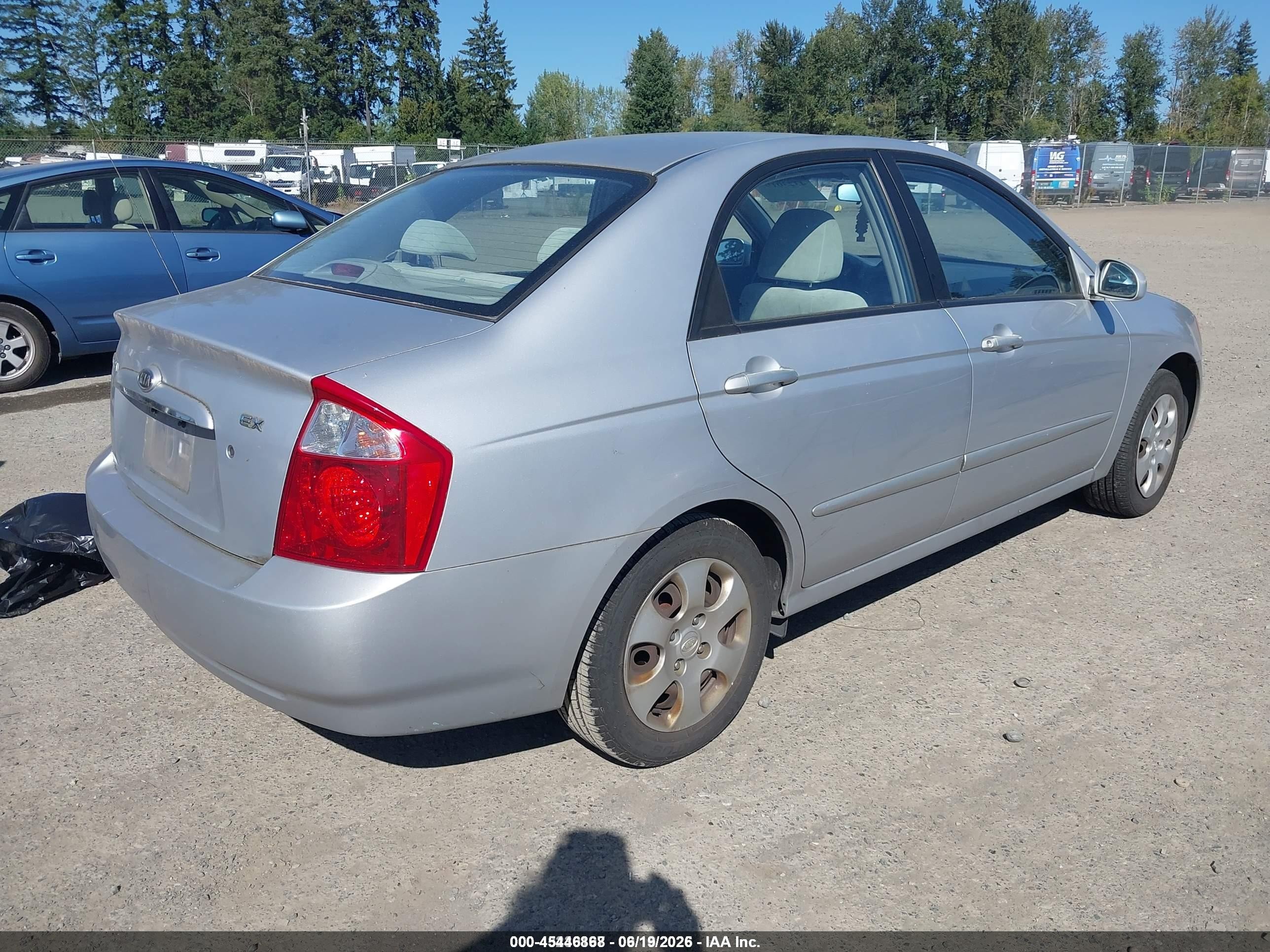 2006 Kia Spectra Ex/lx/sx Silver vin: KNAFE121765241201