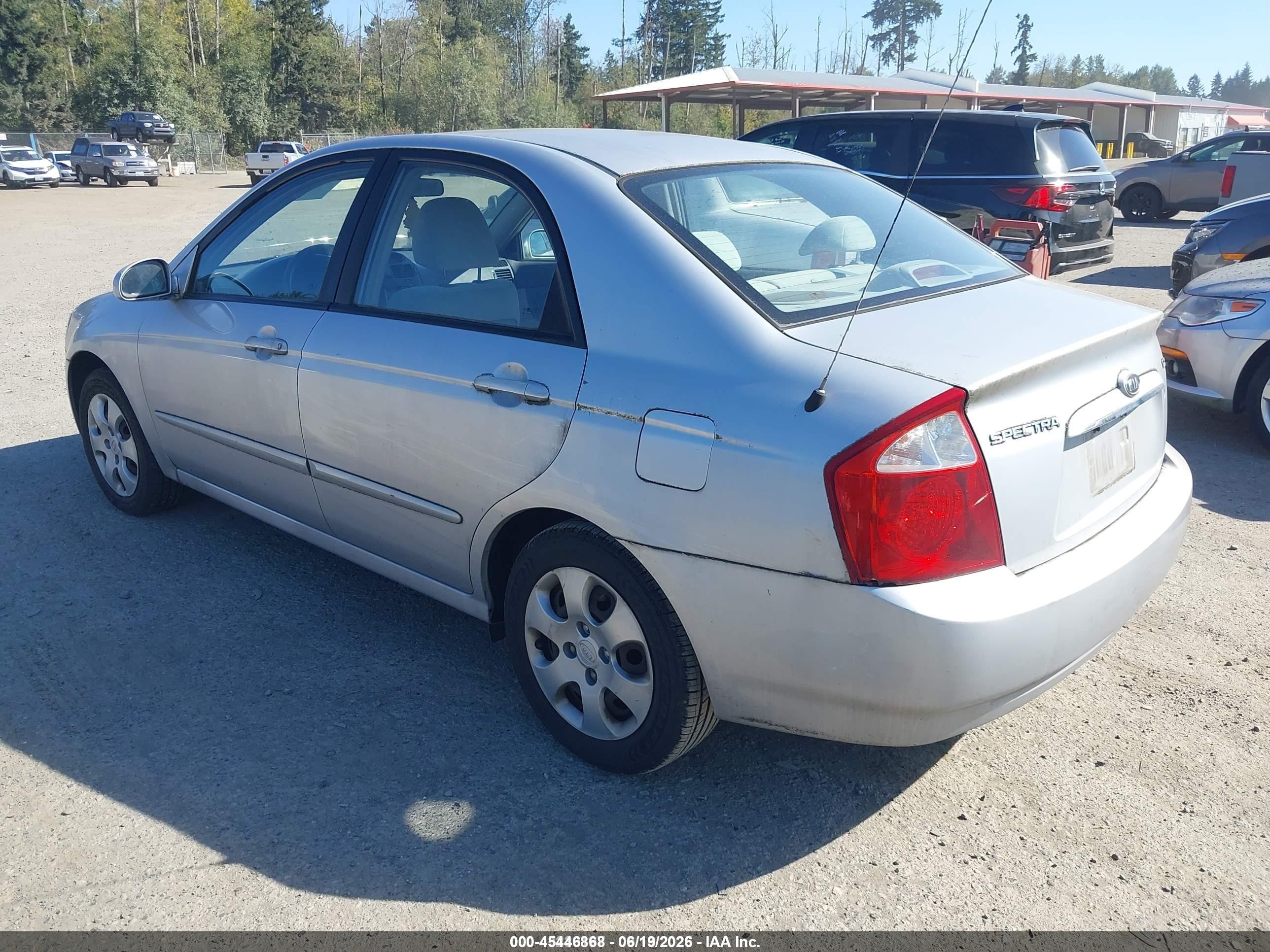 2006 Kia Spectra Ex/lx/sx Silver vin: KNAFE121765241201