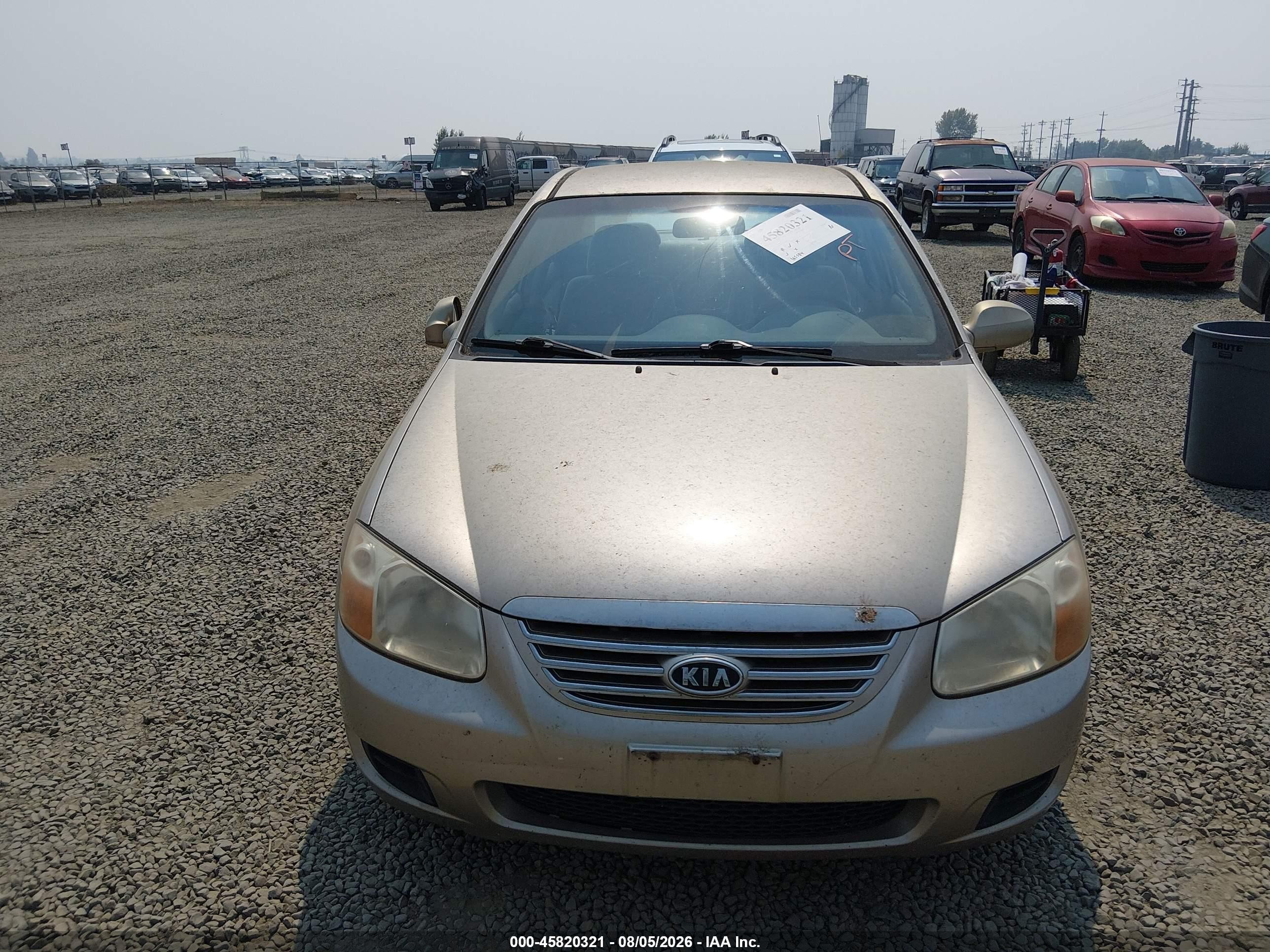 2007 Kia Spectra Ex Tan vin: KNAFE121775408576