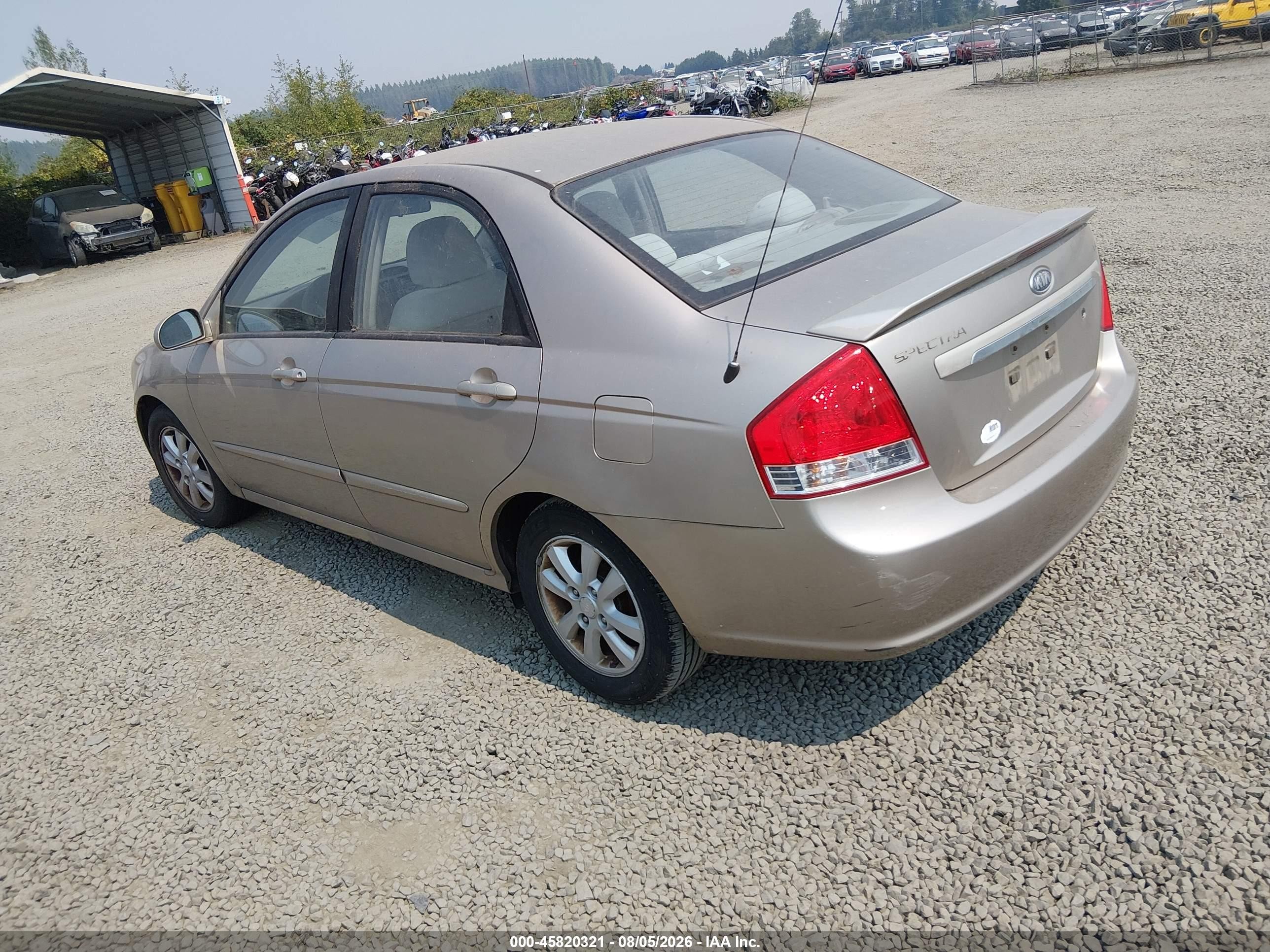 2007 Kia Spectra Ex Tan vin: KNAFE121775408576