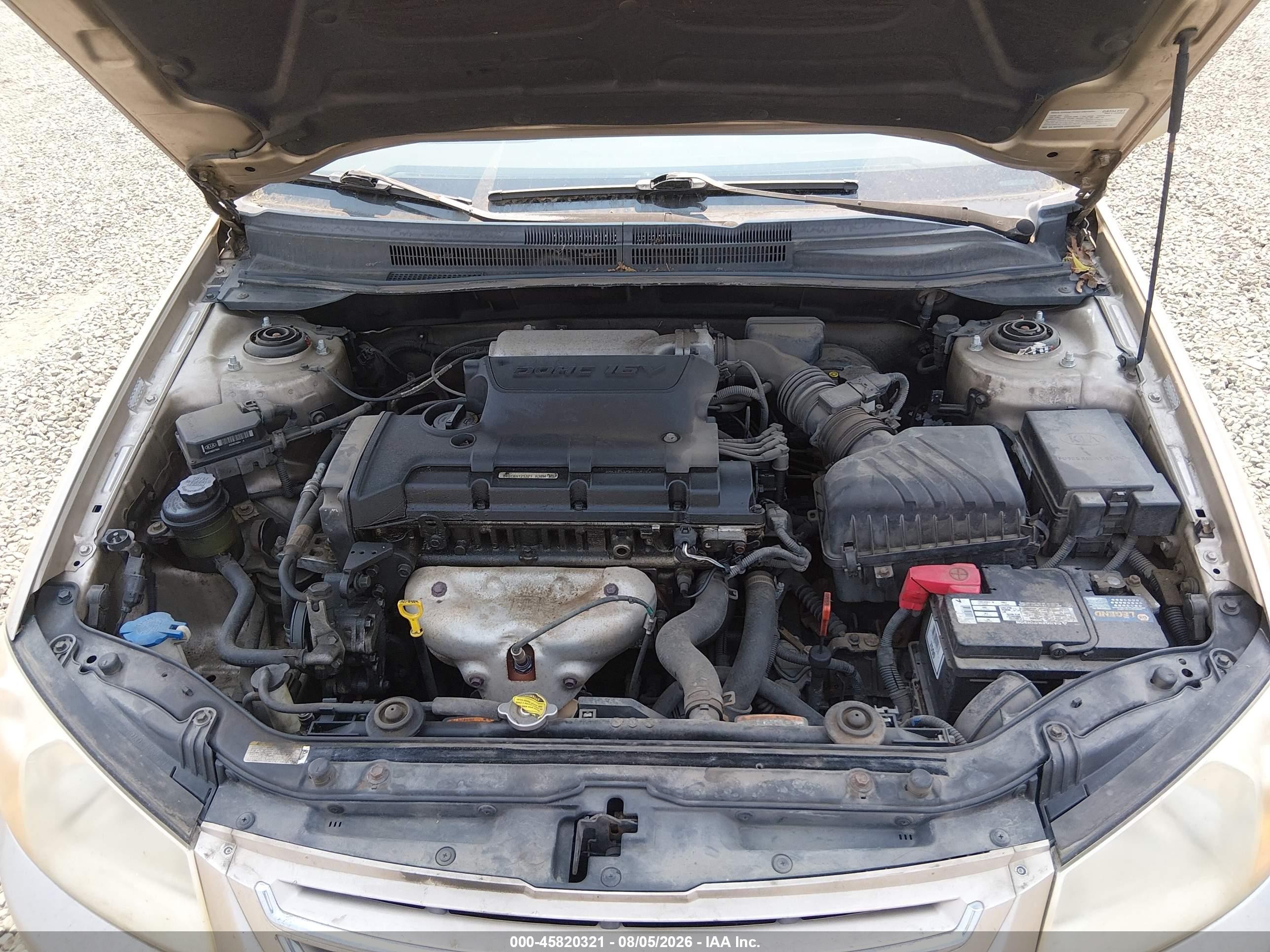 2007 Kia Spectra Ex Tan vin: KNAFE121775408576