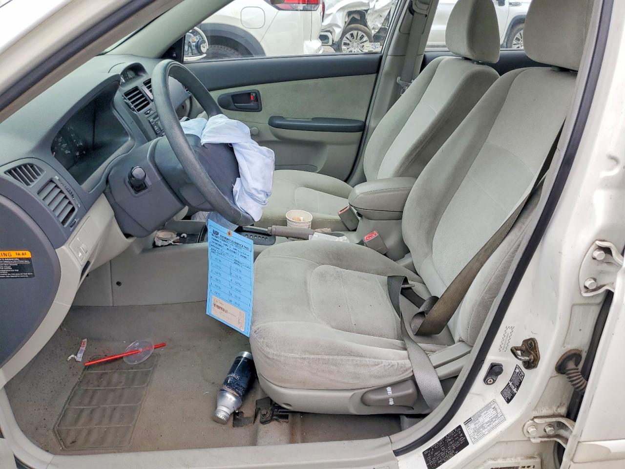 2005 Kia Spectra Lx White vin: KNAFE121855139338