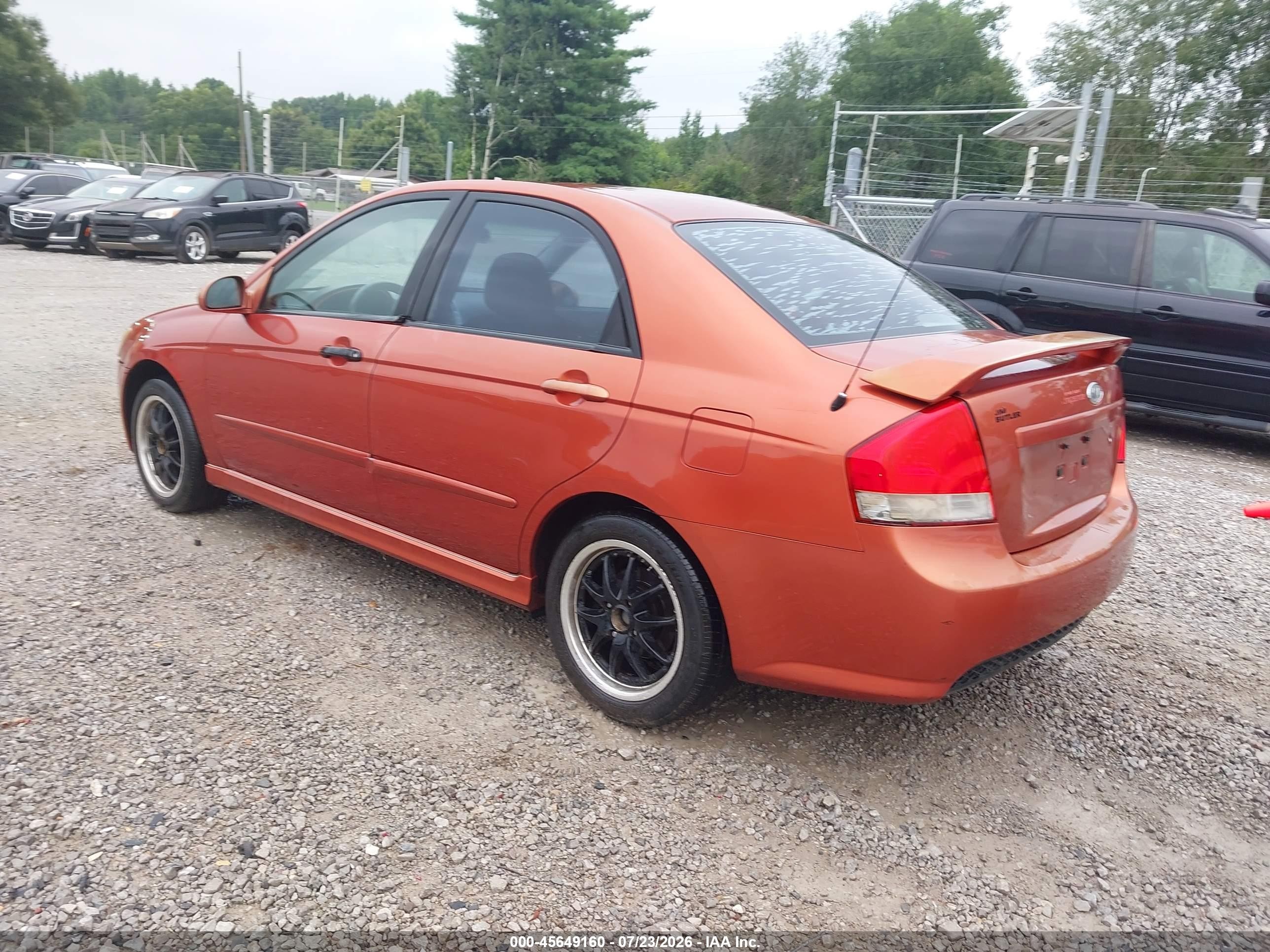 2007 Kia Spectra Sx Orange vin: KNAFE121875003472