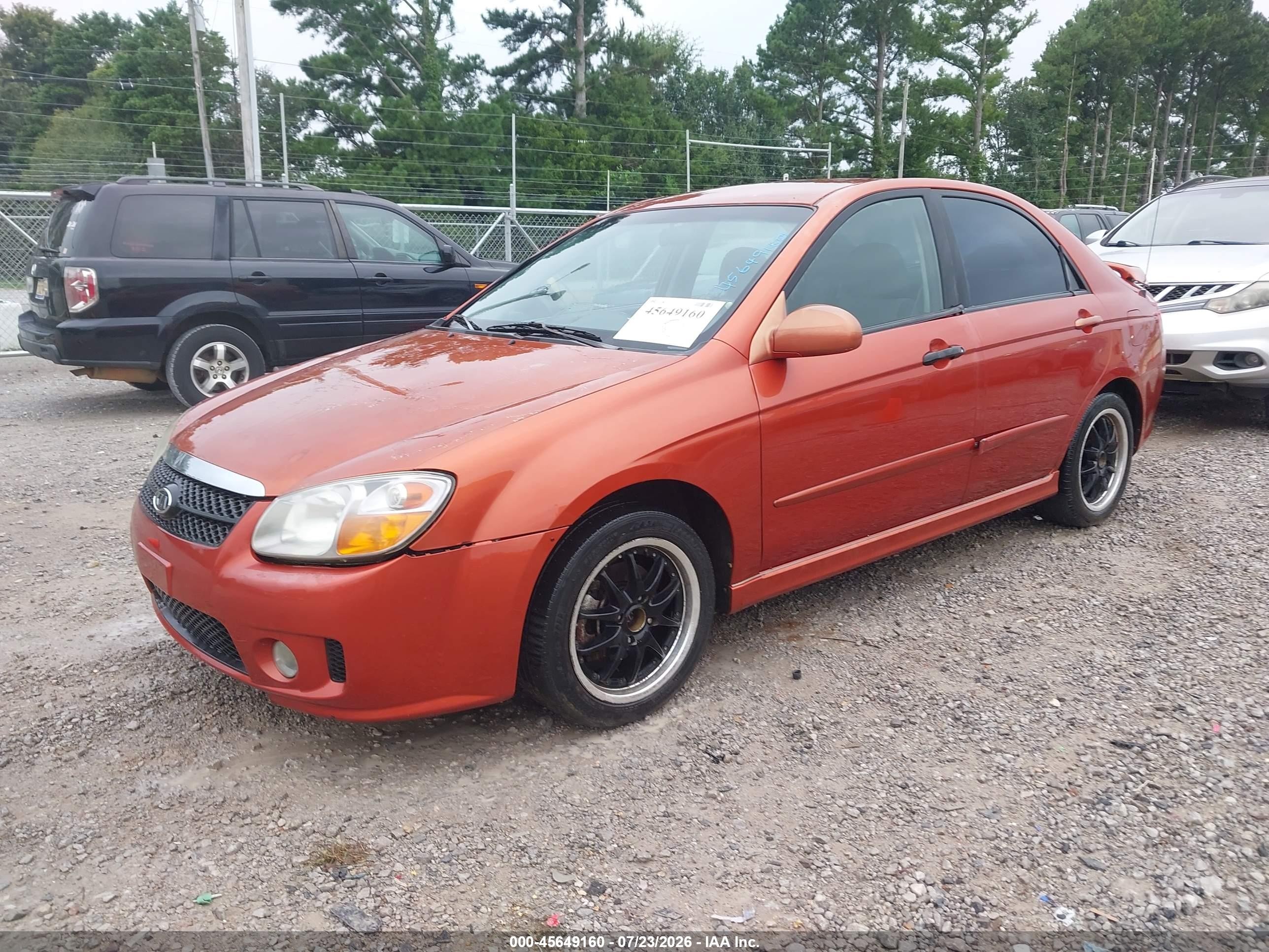 2007 Kia Spectra Sx Orange vin: KNAFE121875003472